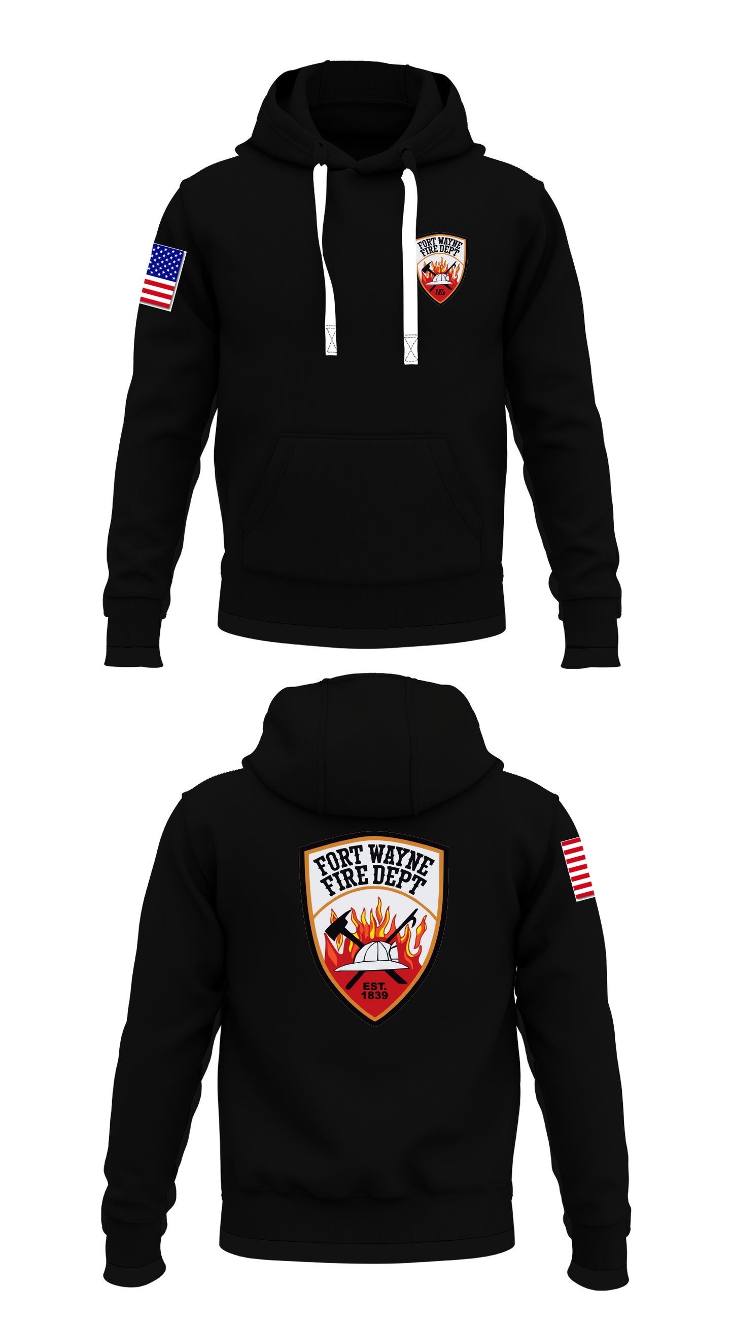 Fort Wayne Fire Department Store 1 Core Men's Hooded Performance Sweatshirt - 49827697462