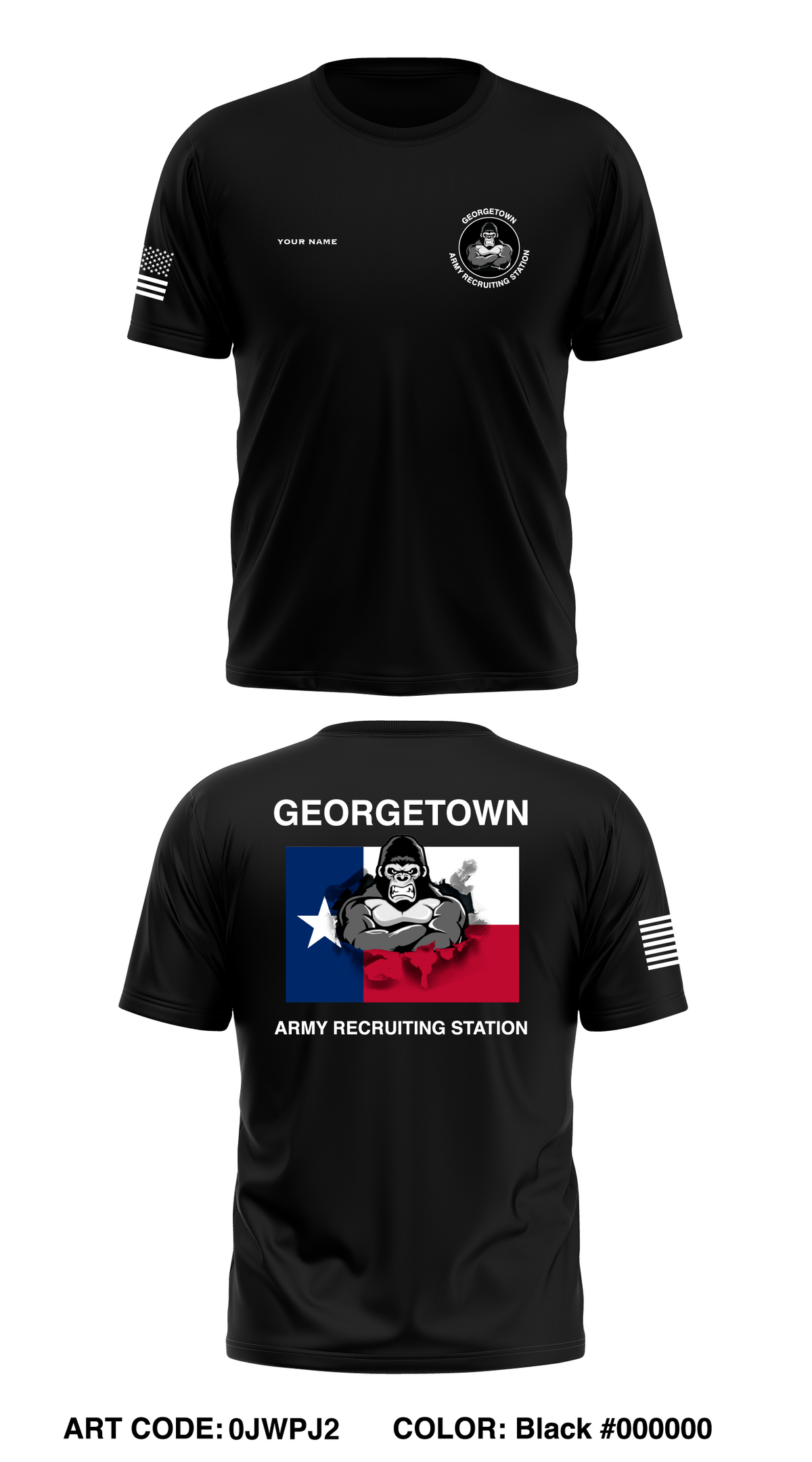 Georgetown Army Recruiting Station Store 1 Core Men's SS Performance Tee - 0JWPJ2
