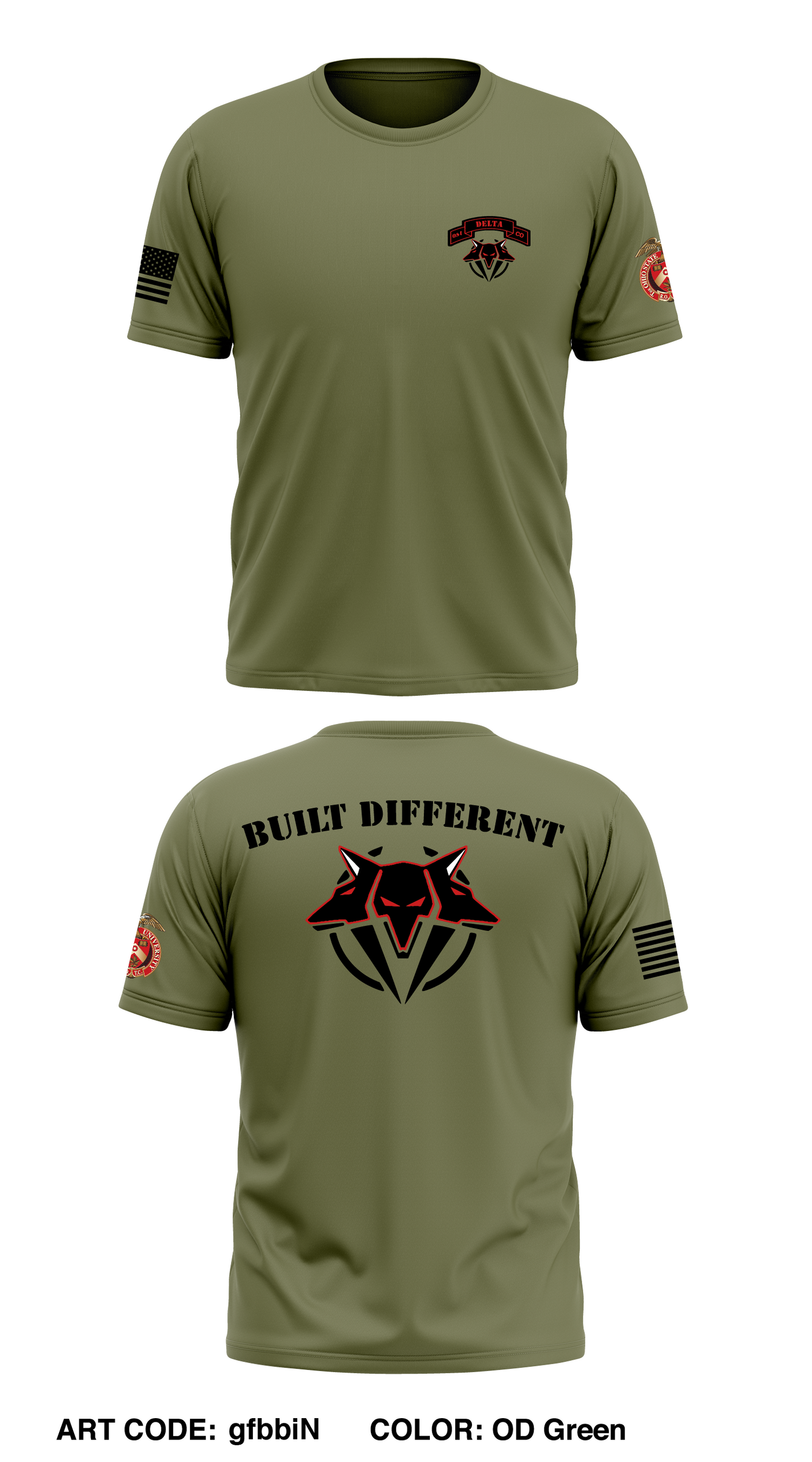 Delta Company Store 1 Core Men's SS Performance Tee - gfbbiN