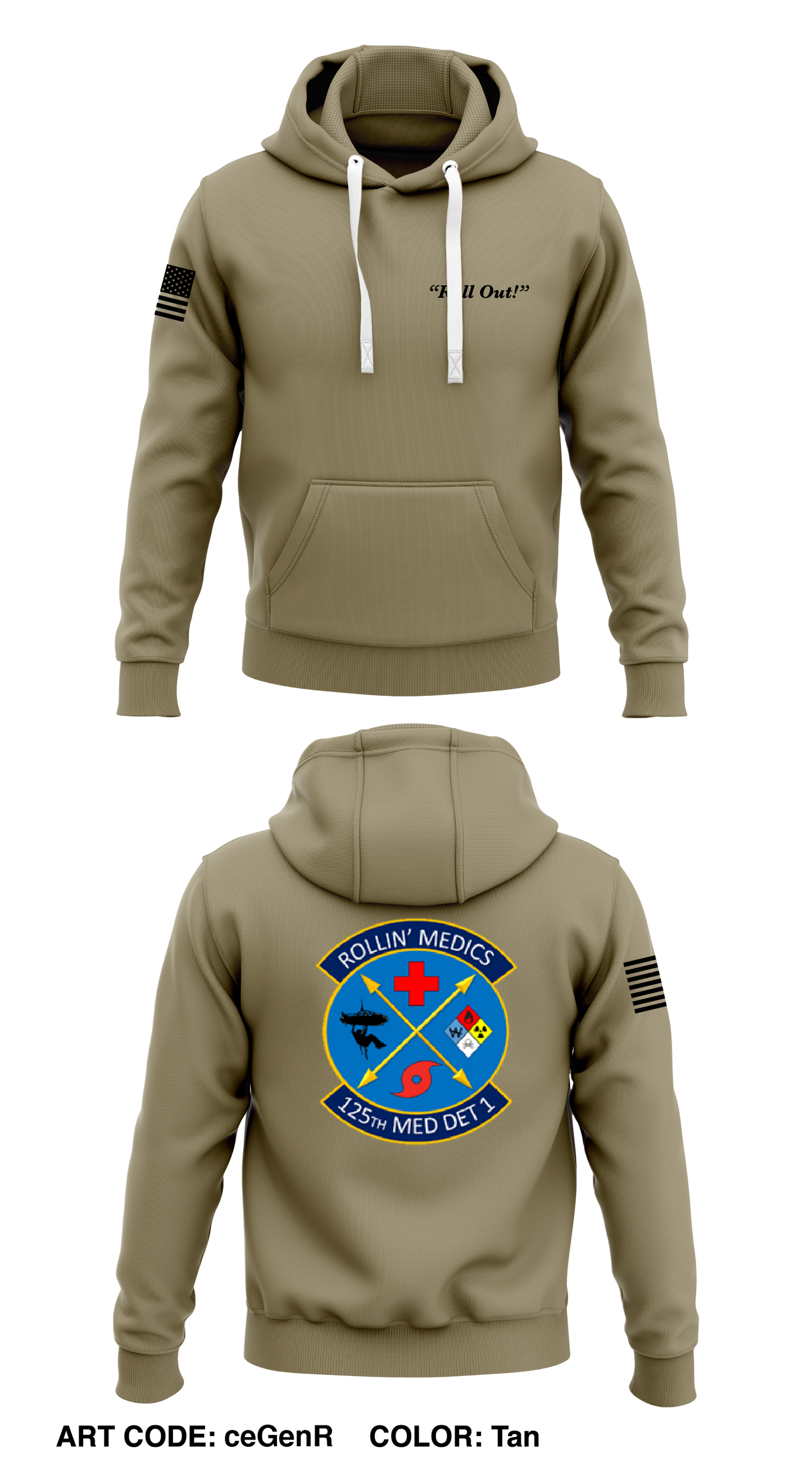 125 MDG Det 1 Store 1 Core Men's Hooded Performance Sweatshirt - ceGenR