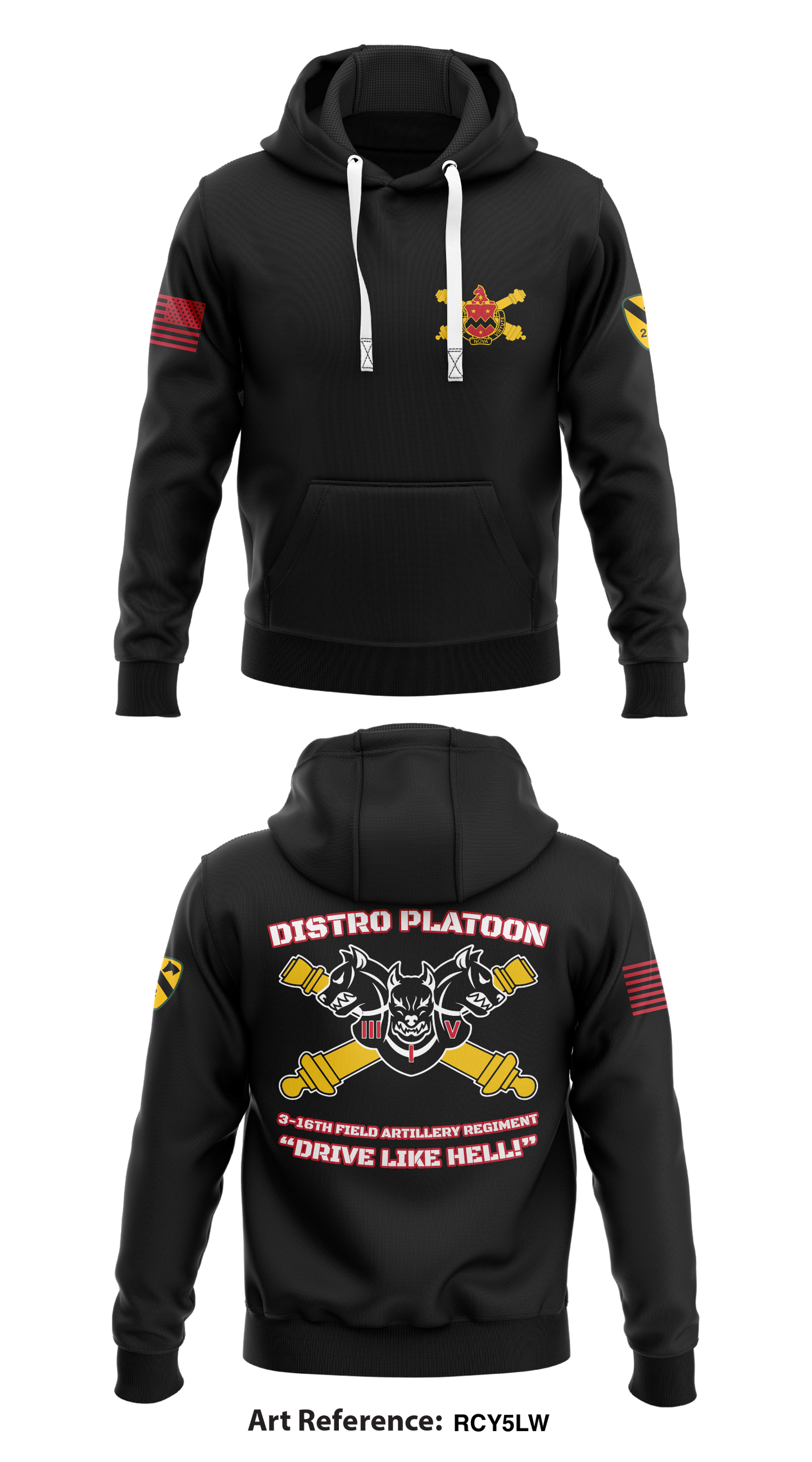Distro Platoon, F FSC, 3-16th FAR, 2/1 CAV Store 1 Core Men's Hooded Performance Sweatshirt - rCY5LW