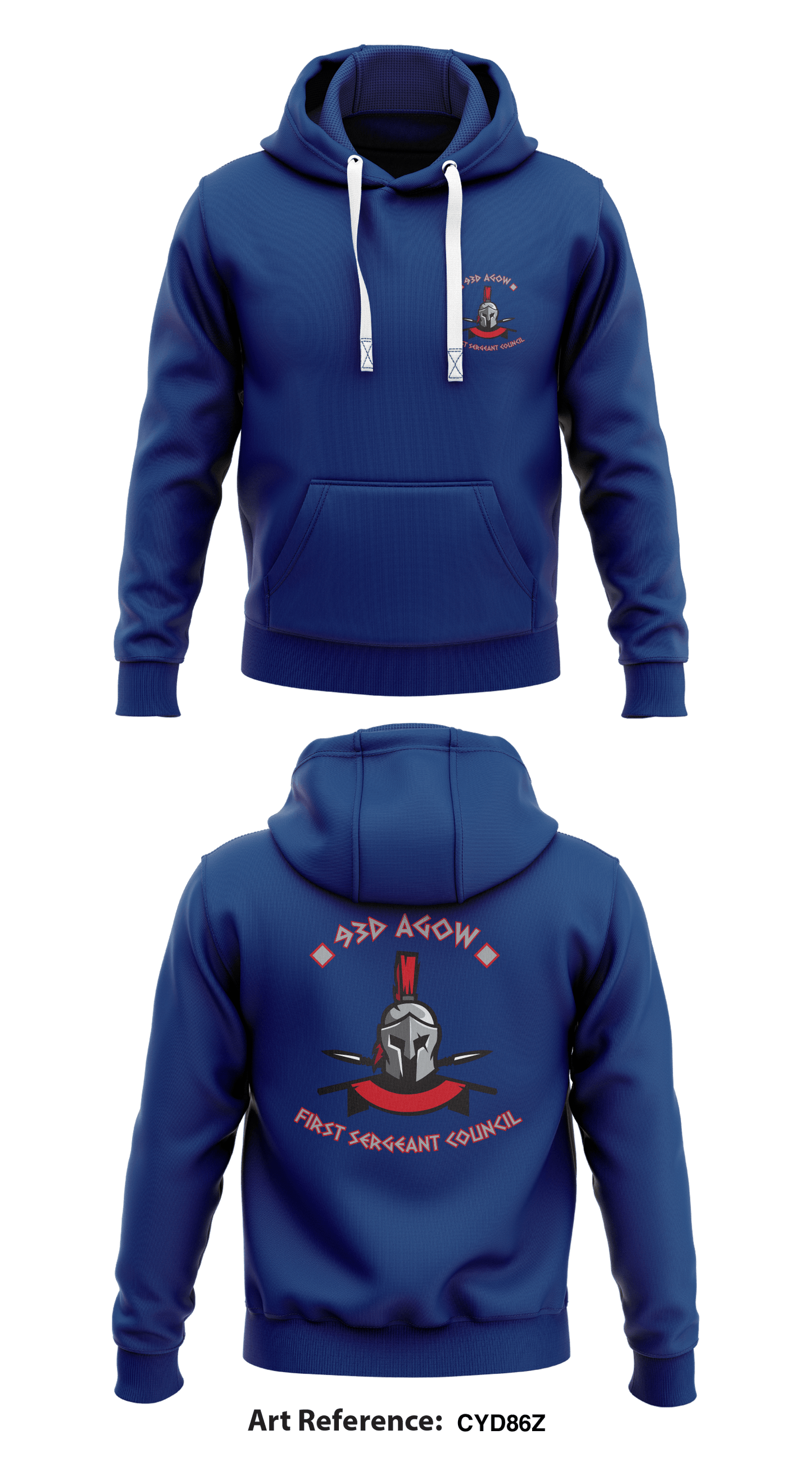 93d AGOW Core Men's Hooded Performance Sweatshirt - CyD86Z