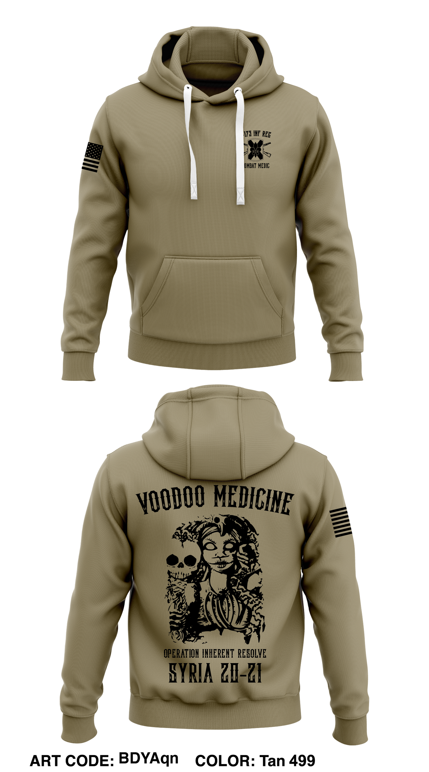 1-173 Inf. Reg. Medic Section Store 1 Core Men's Hooded Performance Sweatshirt - BDYAqn