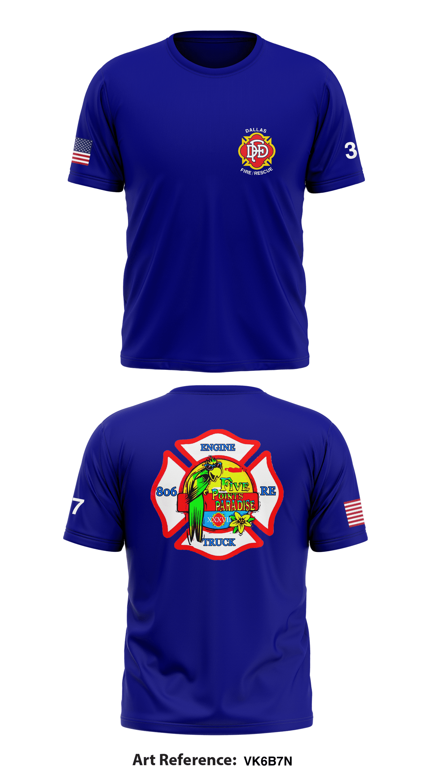 Dallas Store 1 Core Men's SS Performance Tee - vK6B7N