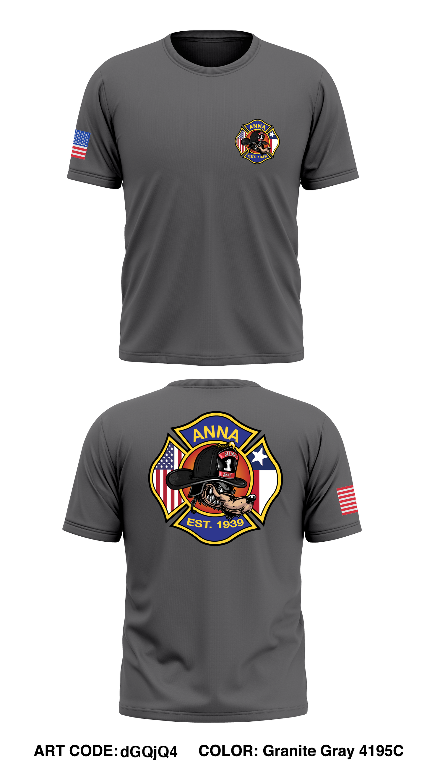 A-Shift, Anna Fire Department Store 1 Core Men's SS Performance Tee - dGQjQ4
