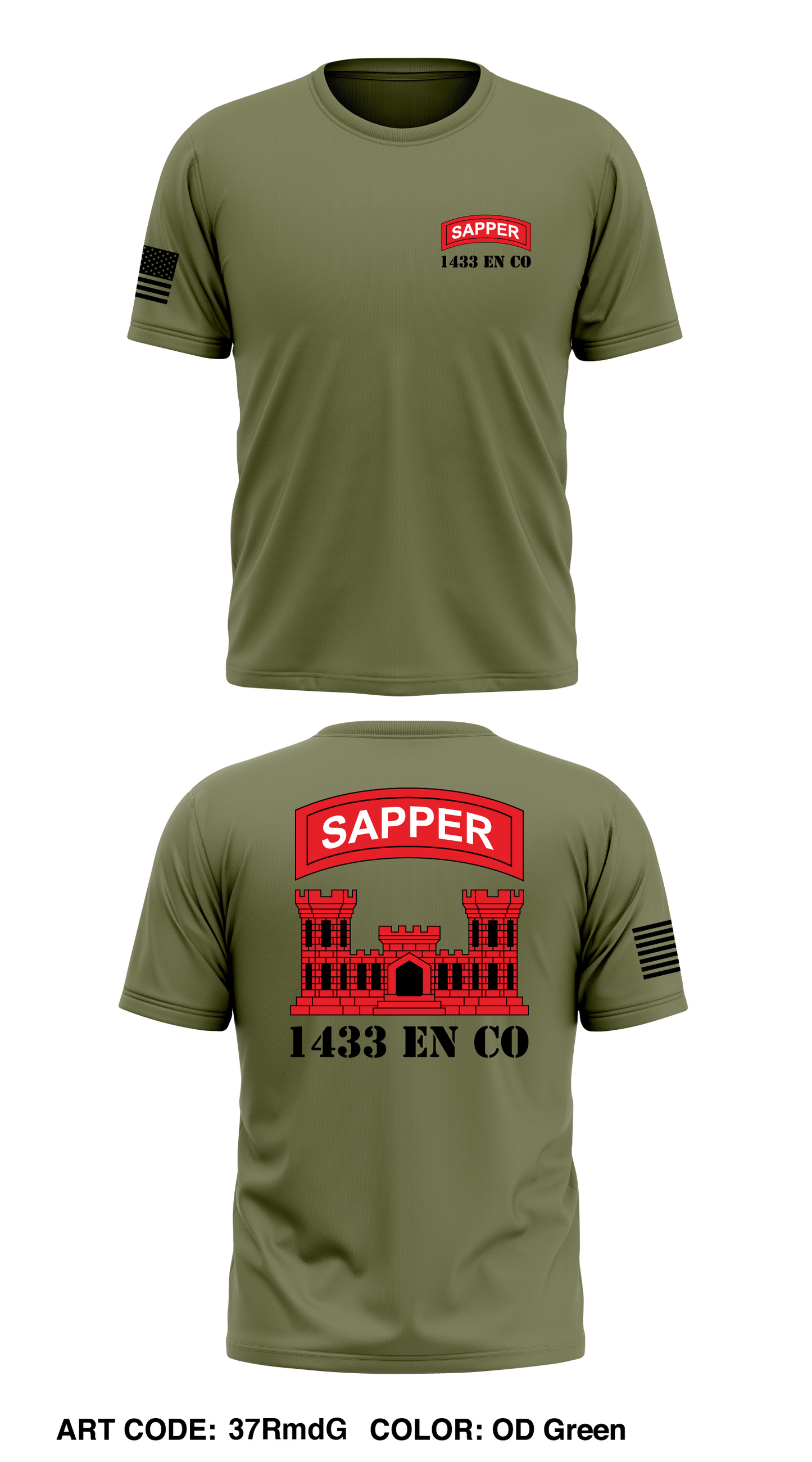 1433 EN CO Store 1 Core Men's SS Performance Tee - 37RmdG