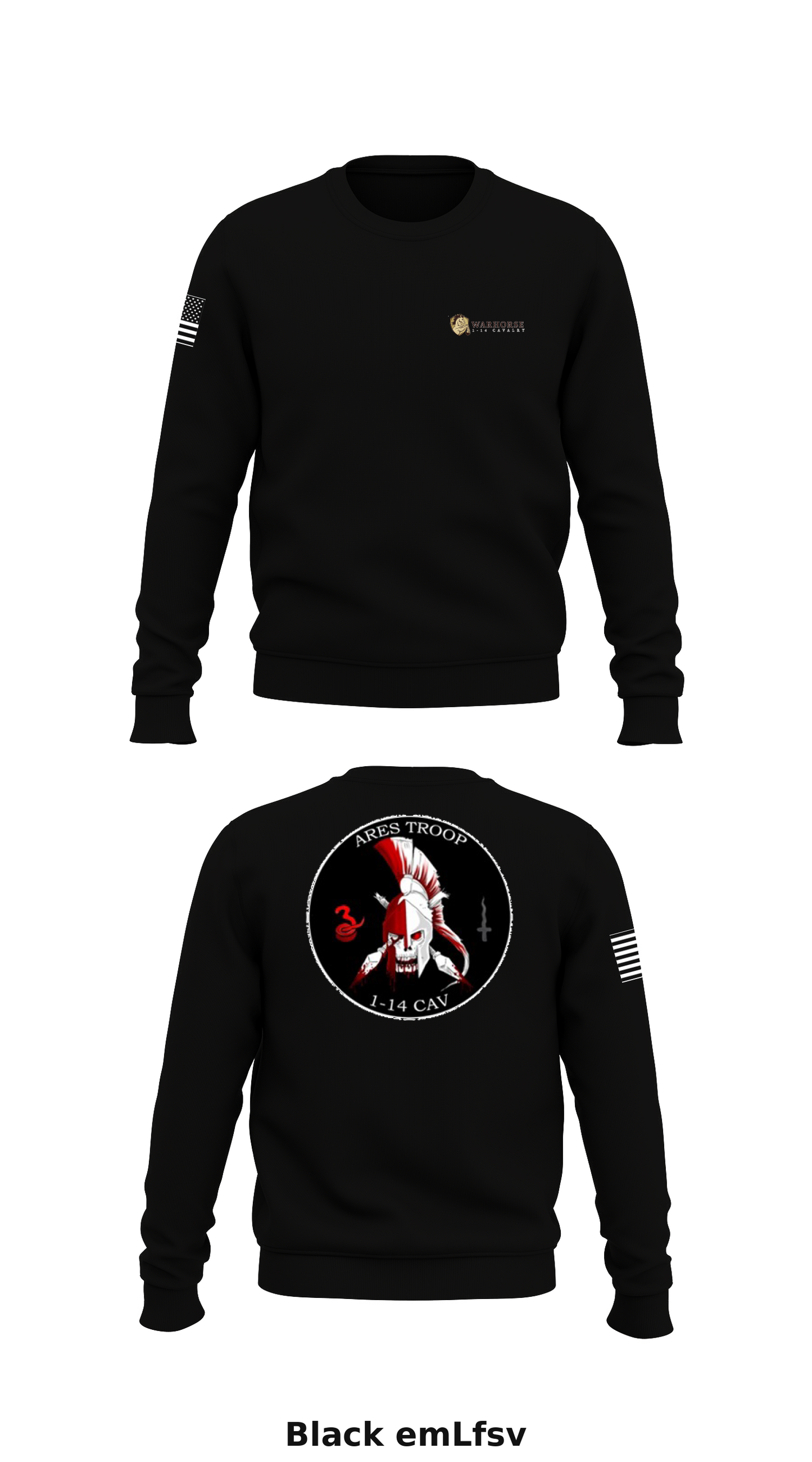 A TRP, 1-14 CAV, 1-2 SBCT Store 1 Core Men's Crewneck Performance Sweatshirt - emLfsv