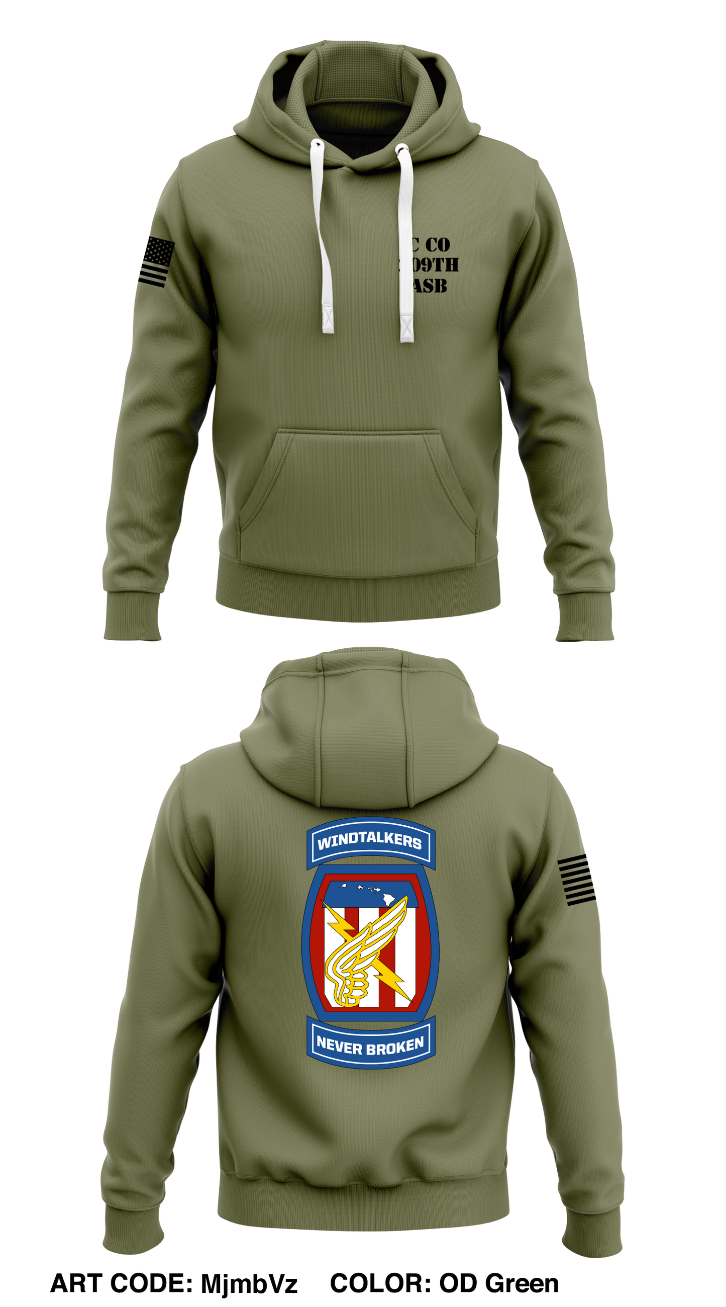 Charlie Co 29th ASB Store 1 Core Men's Hooded Performance Sweatshirt - MjmbVz