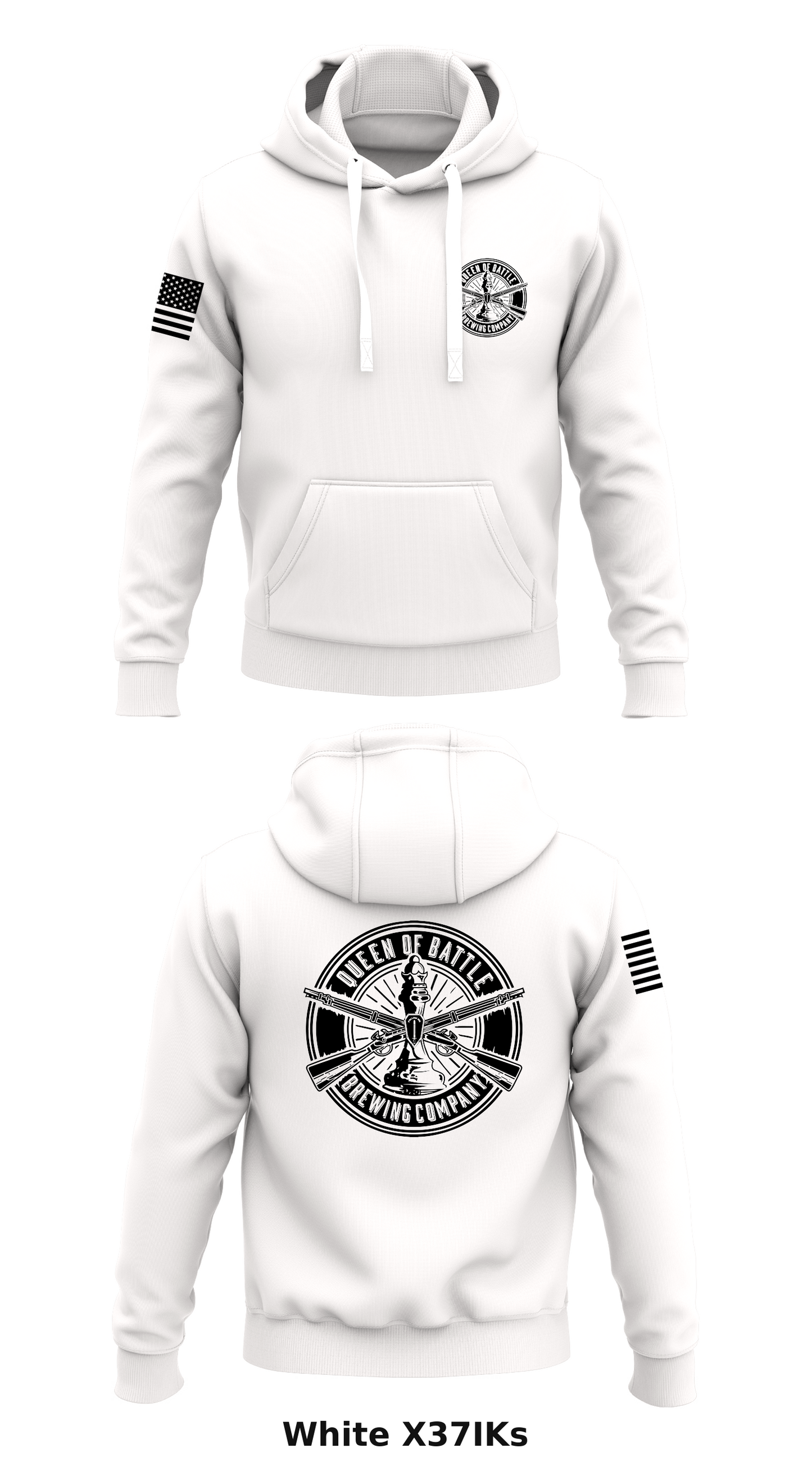 Queen of Battle Brewing Company Store 1 Core Men's Hooded Performance Sweatshirt - X37IKs