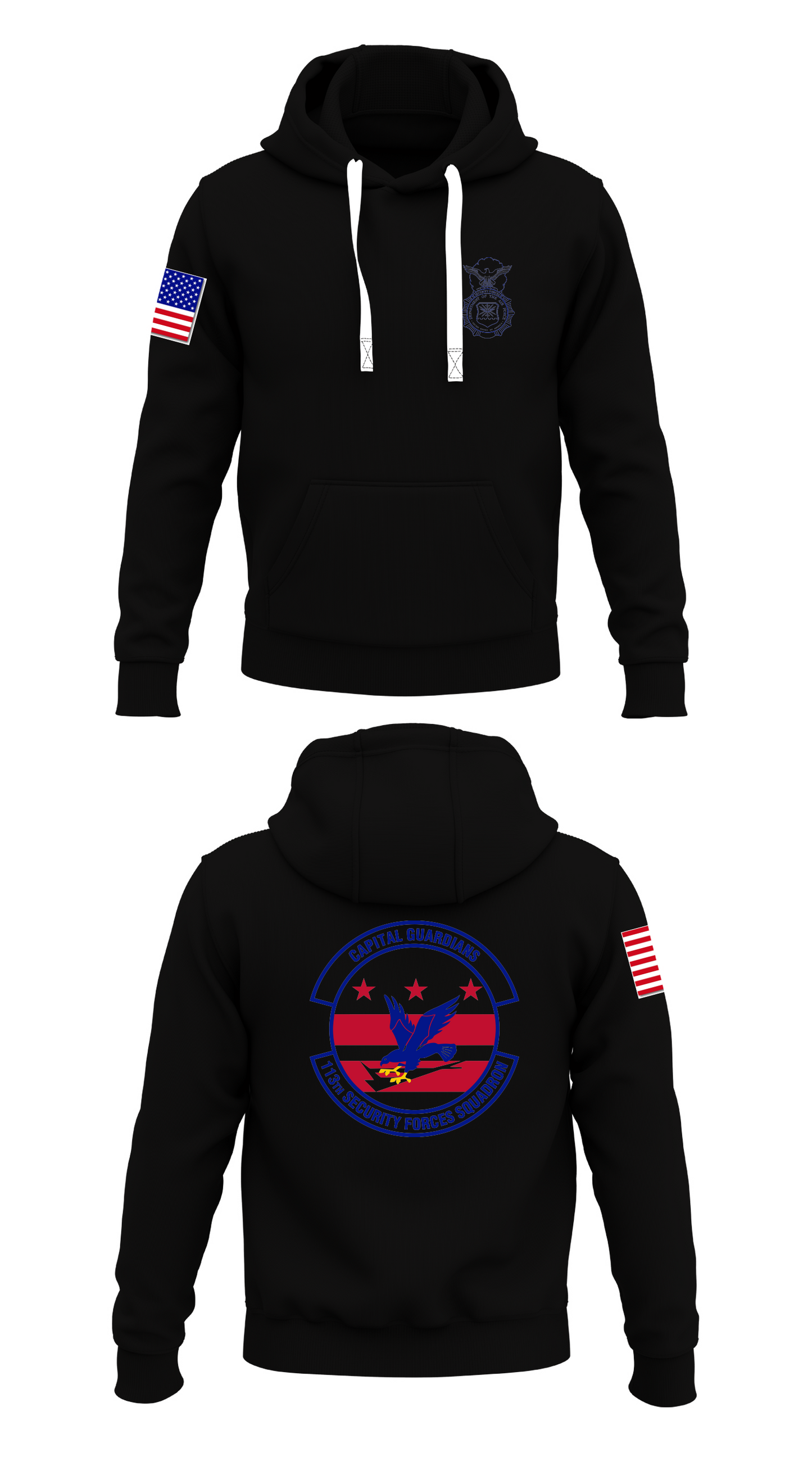 113th Security Forces Squadron Store 1 Core Men's Hooded Performance Sweatshirt - 91559263782
