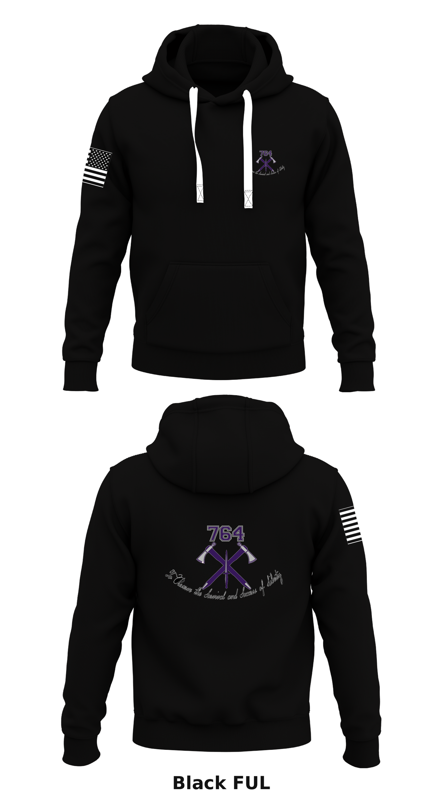 95th CA BDE, 97th CA BN (SO) (A) Store 1 Core Men's Hooded Performance Sweatshirt - FUL