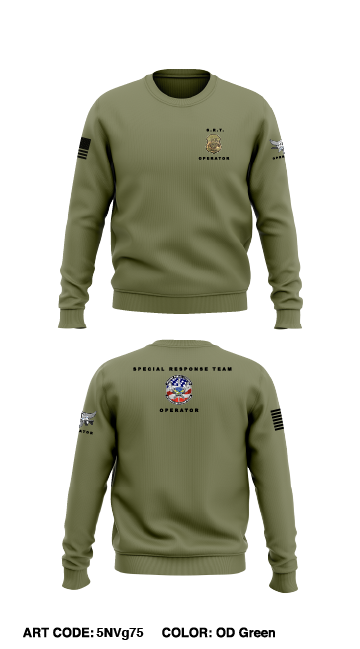 DHS/ ICE Miami Special Response Team Store 1 Core Men's Crewneck Performance Sweatshirt - 5NVg75