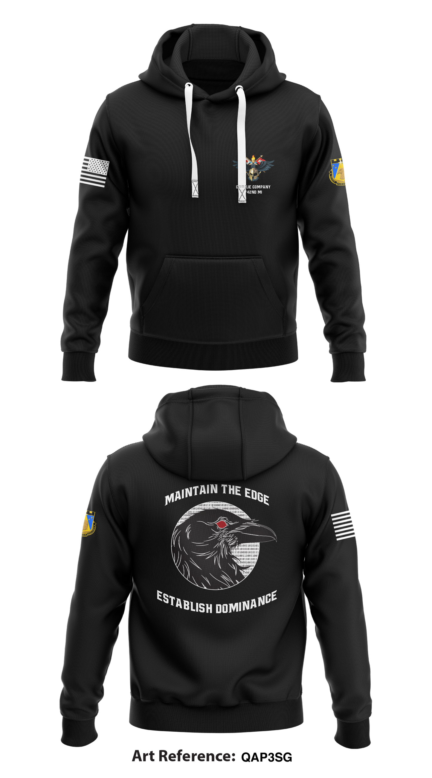 Charlie Company, 742nd MI Store 1 Core Men's Hooded Performance Sweatshirt - QaP3sG