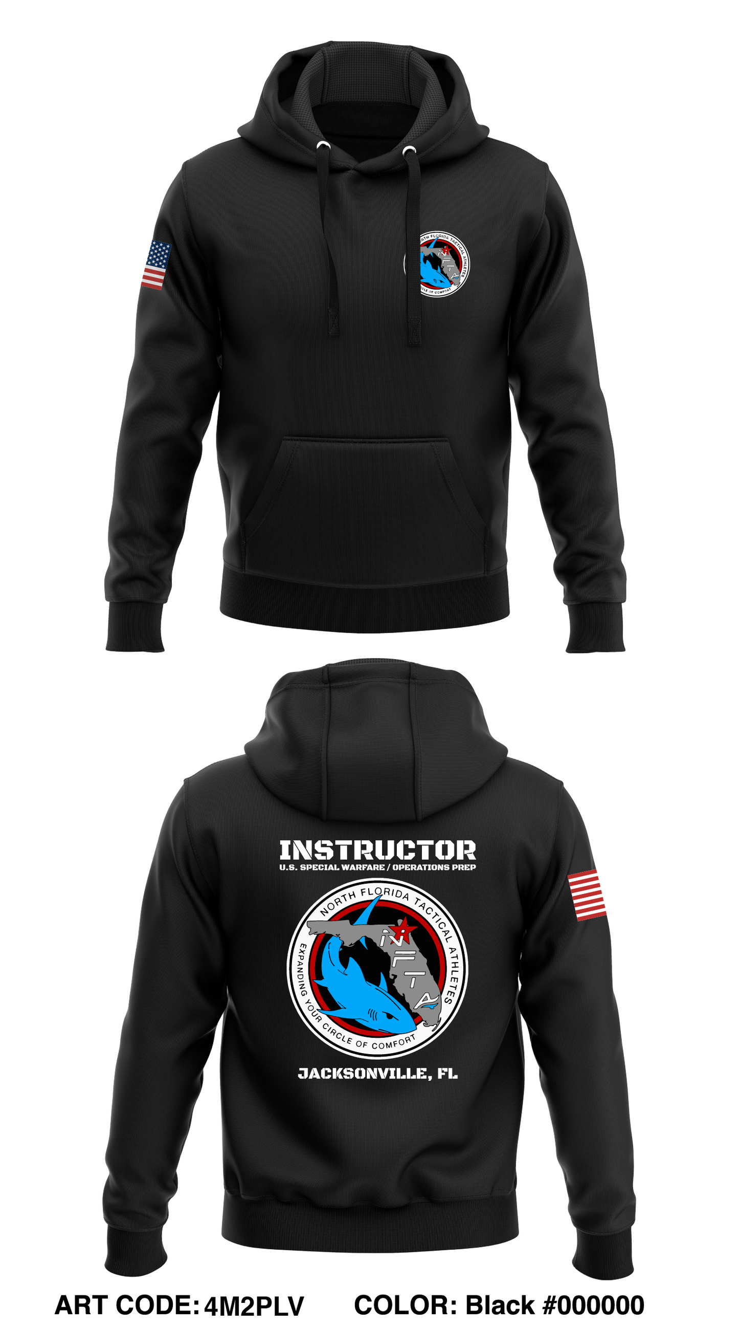 North Florida Tactical Athletes Store 1 Core Men's Hooded Performance Sweatshirt - 4M2PLV