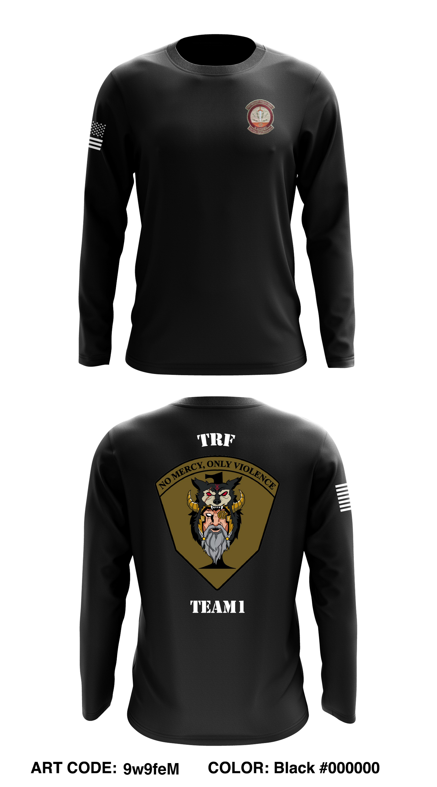 91MSOS TRF Team1 Store 1 Core Men's LS Performance Tee - 9w9feM