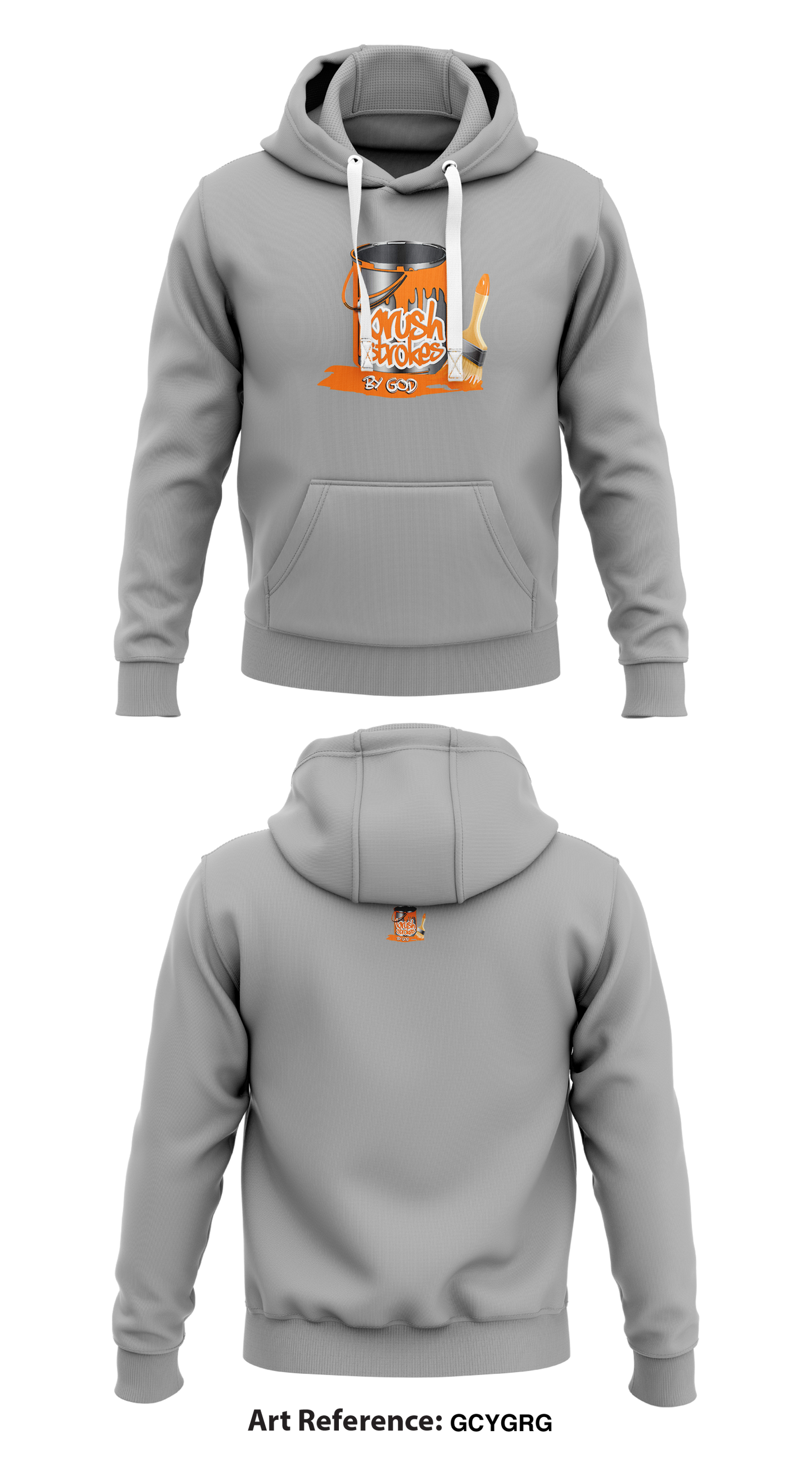 Brush Strokes By God Core Men's Hooded Performance Sweatshirt - GcYgrg