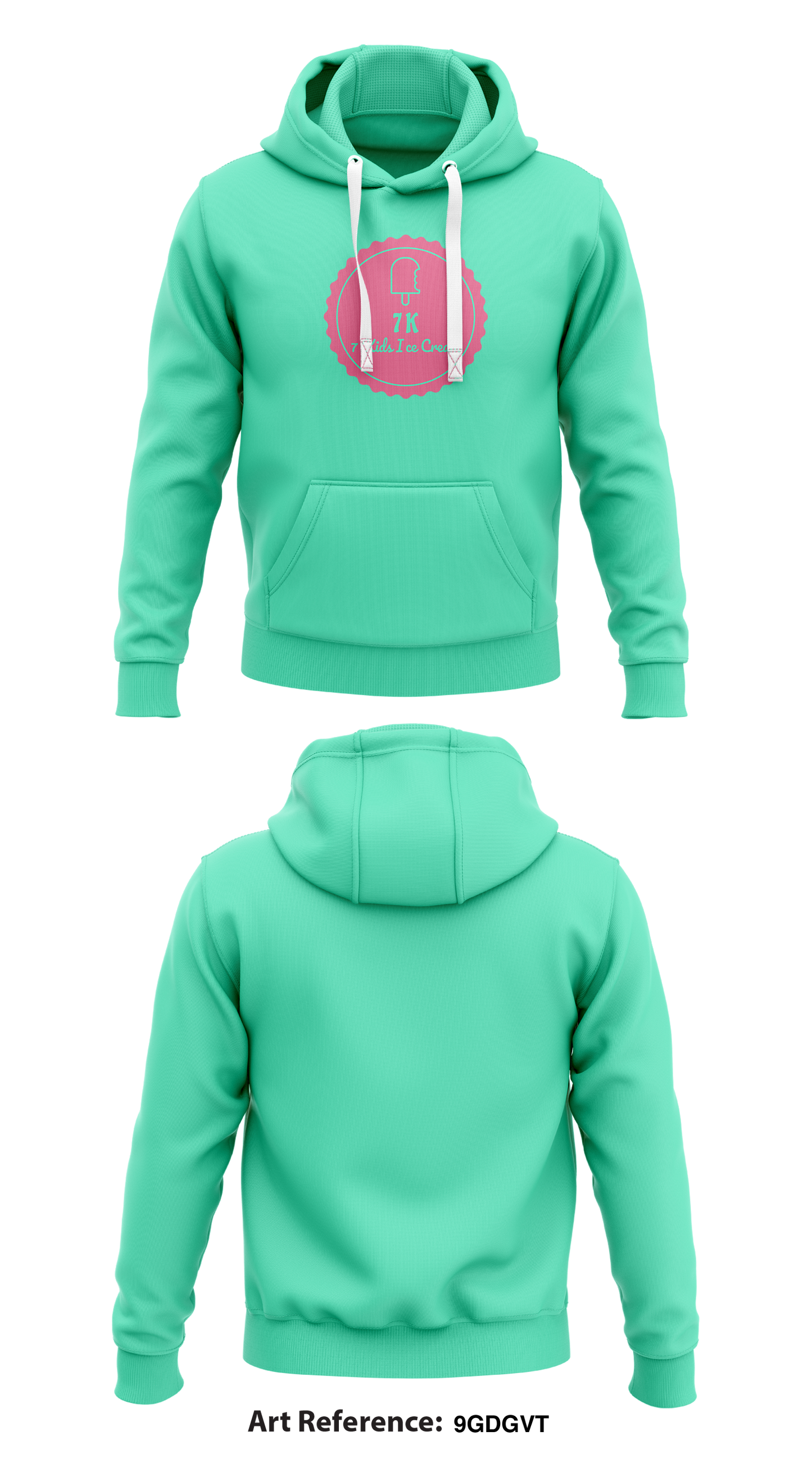 7 Kids Ice Cream Store 1 Core Men's Hooded Performance Sweatshirt - 9GDGvT