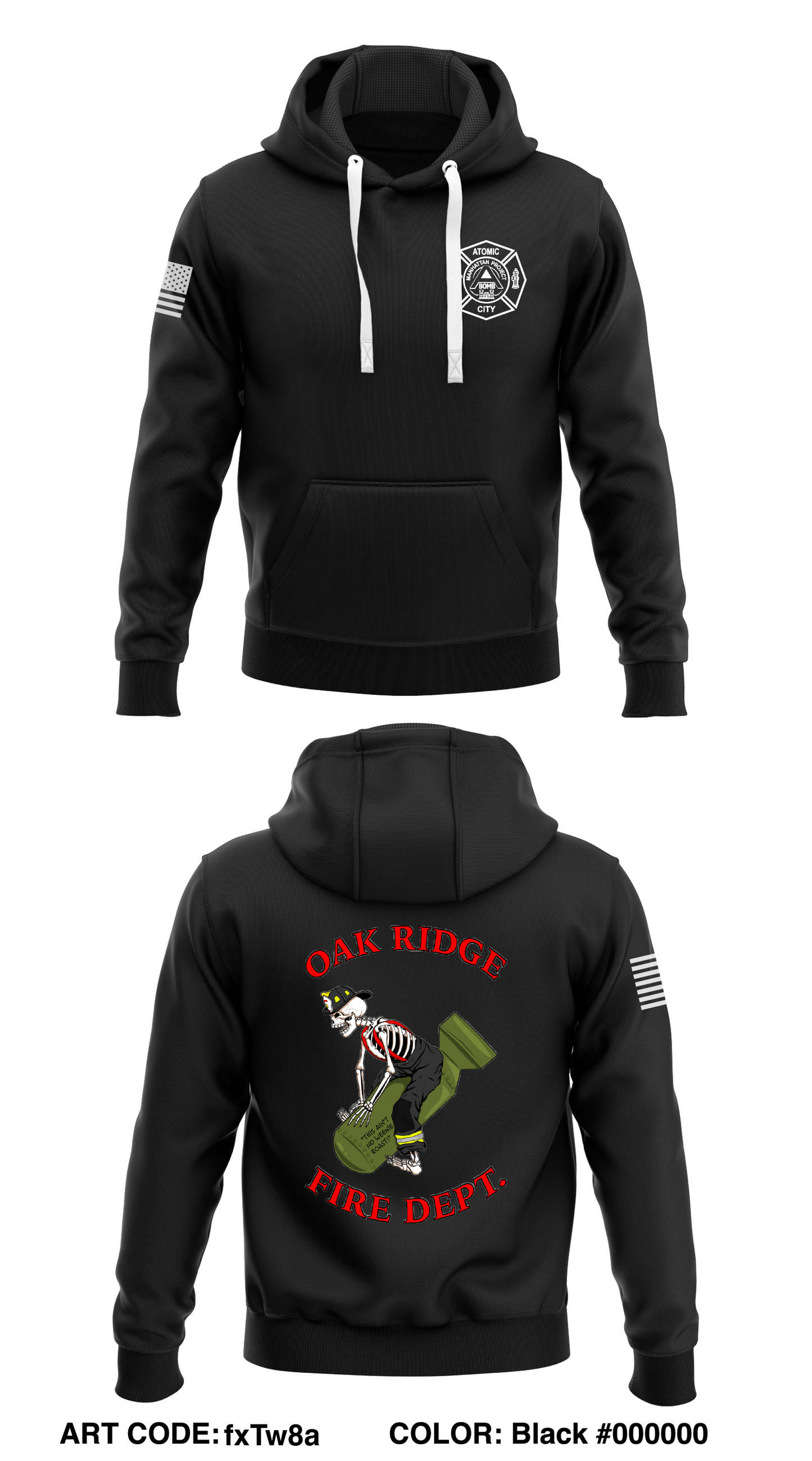 Oak Ridge Fire Department Store 1 Core Men's Hooded Performance Sweatshirt - fxTw8a
