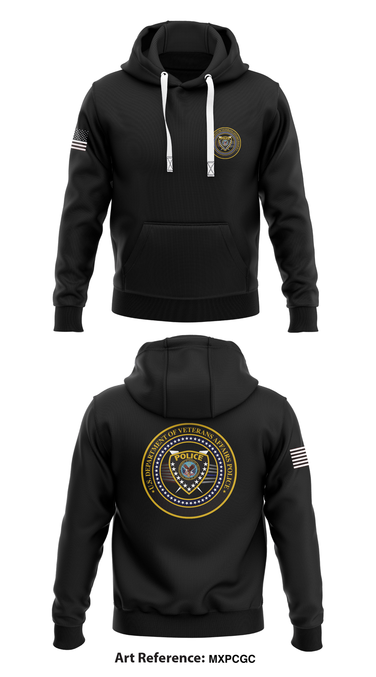 VA Central Ohio Healthcare System Police Departemnt Store 1 Core Men's Hooded Performance Sweatshirt - MxPCGC