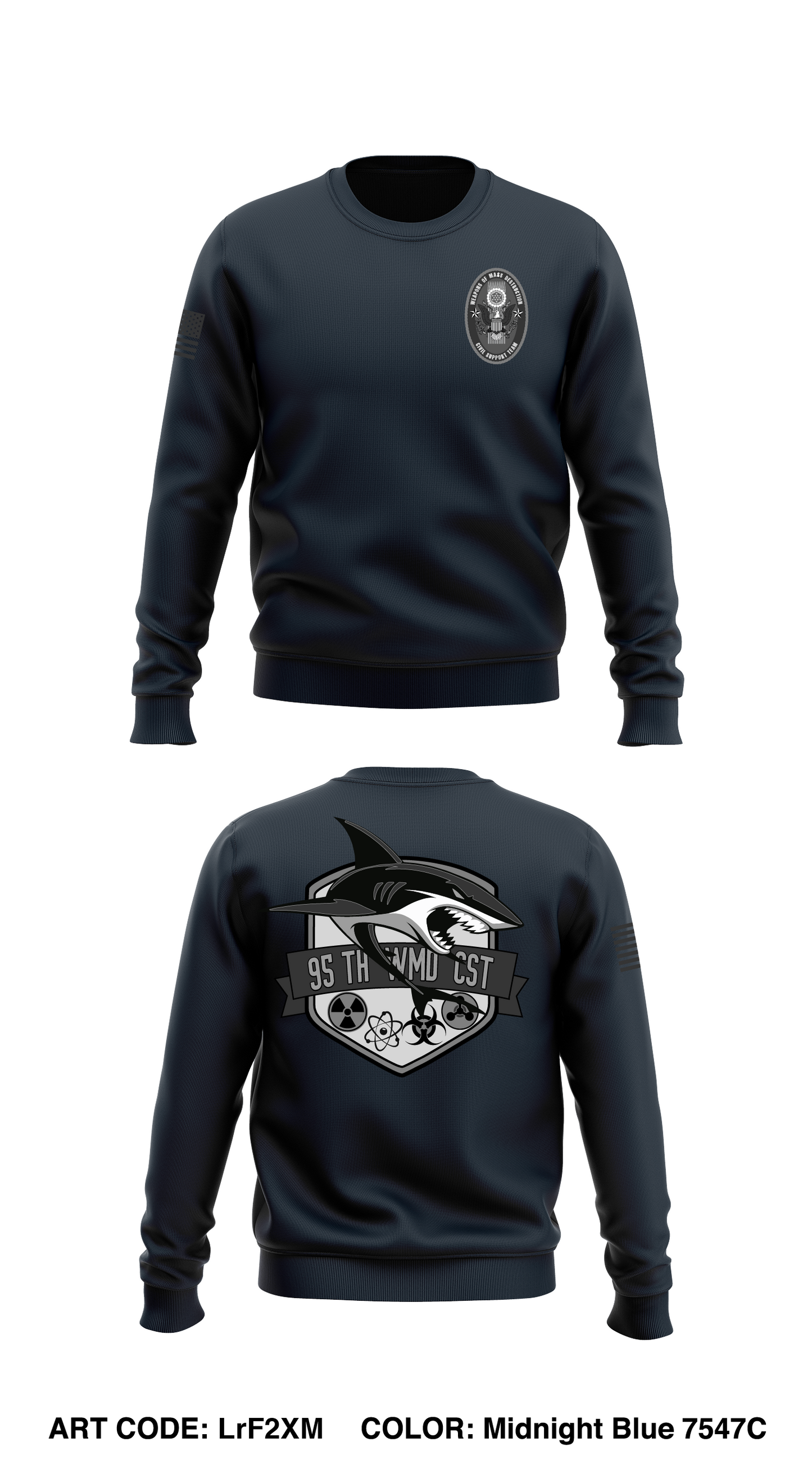 95th WMD CST Store 1 Core Men's Crewneck Performance Sweatshirt - LrF2XM