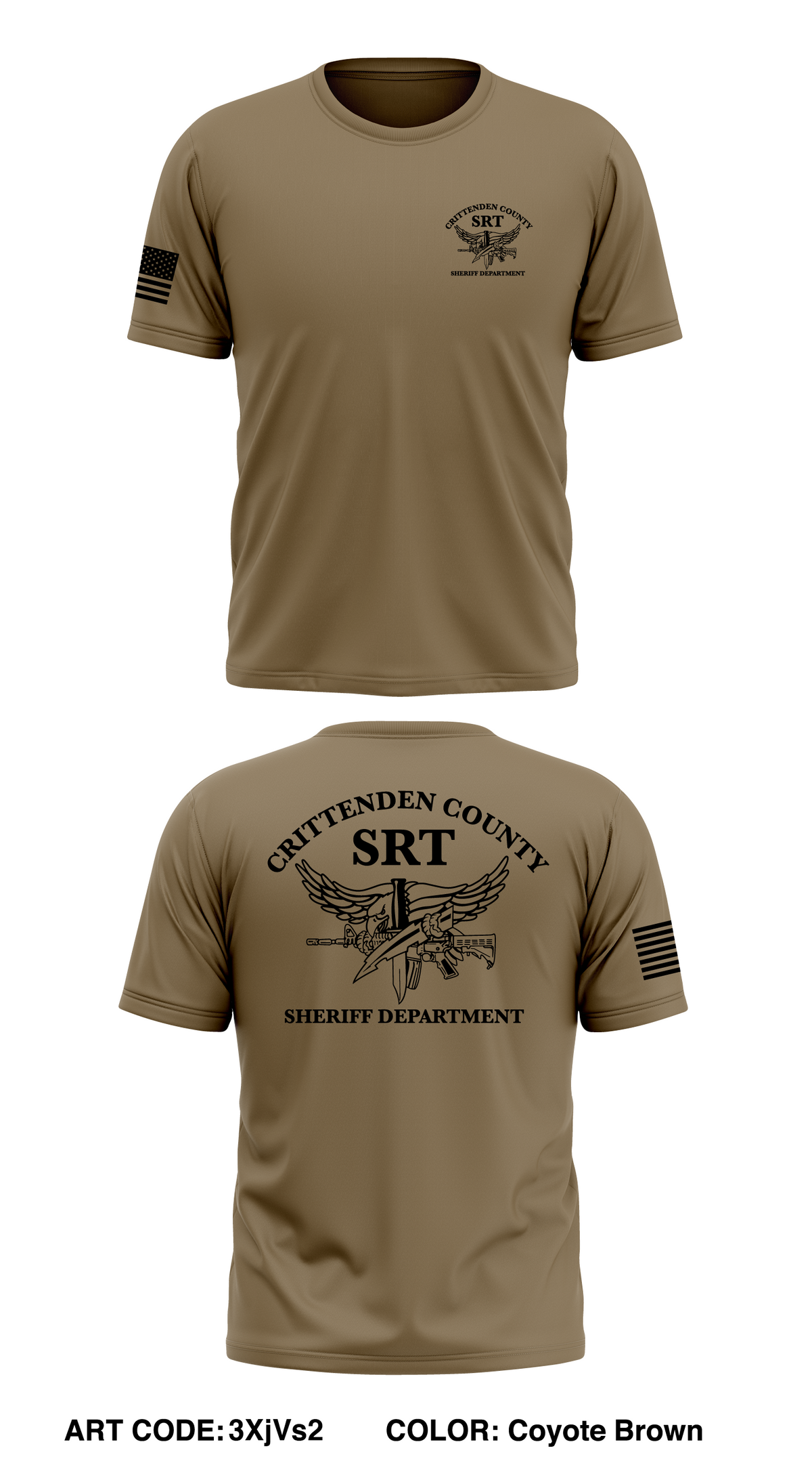 Crittenden County Sheriff Department Store 1 Core Men's SS Performance Tee - 3XjVs2