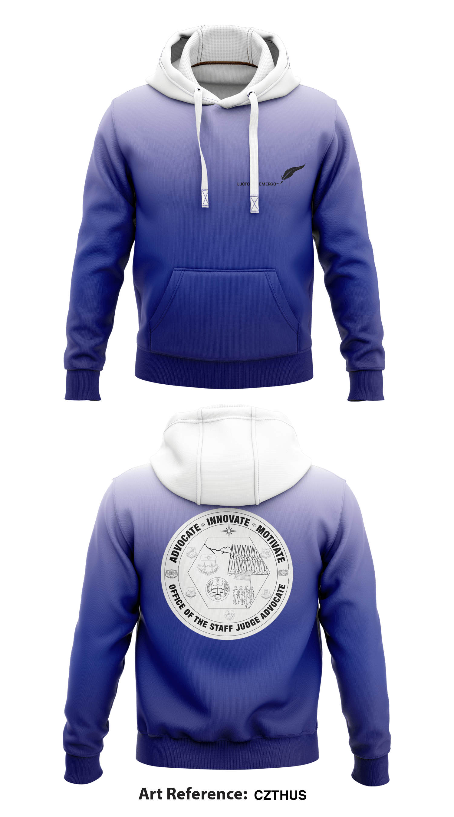 United States Air Force Academy Legal Office Store 1 Core Men s Hooded Emblem Athletic