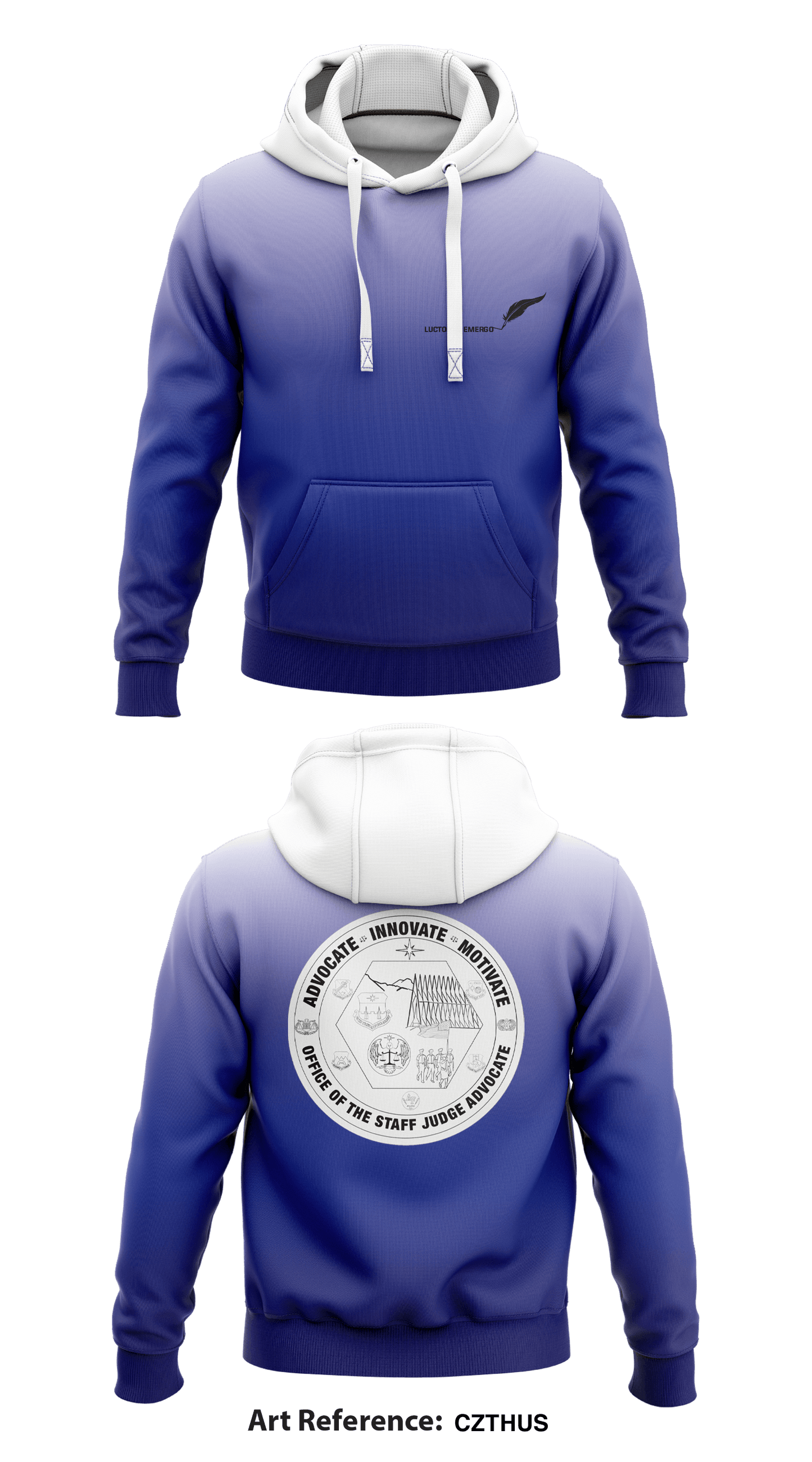 United States Air Force Academy Legal Office Store 1 Core Men's Hooded Performance Sweatshirt - czTHUS