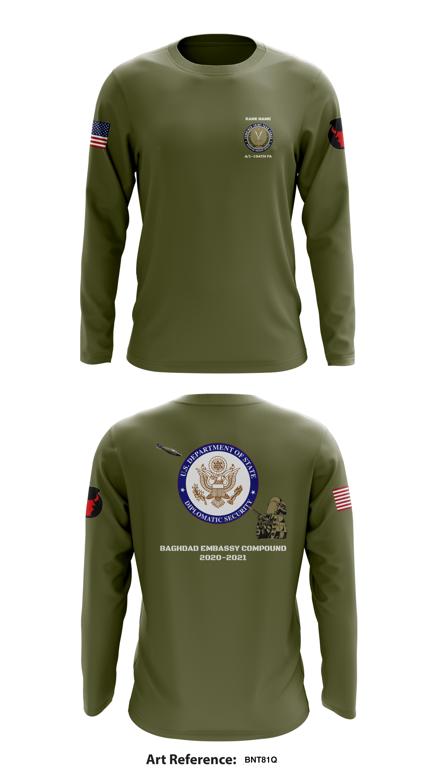 Alpha Battery 1-194th FA Store 1 Core Men's LS Performance Tee - BNT81Q