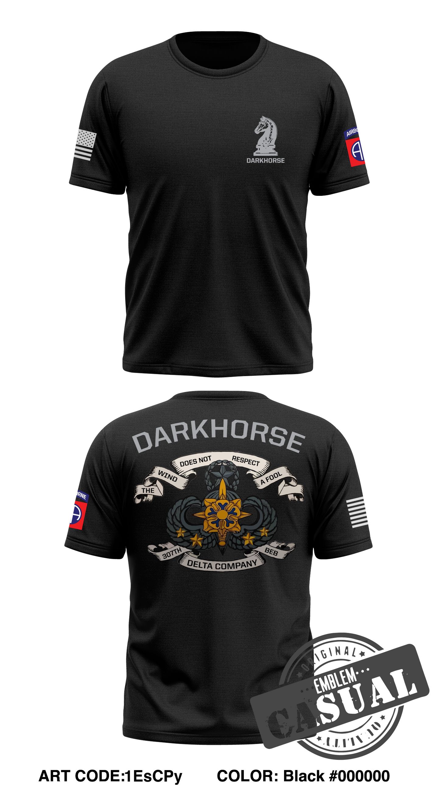 D co, 307th AEB, 3BCT, 82nd ABN DIV Store 1 Core Men's SS Performance Tee - 1EsCPy