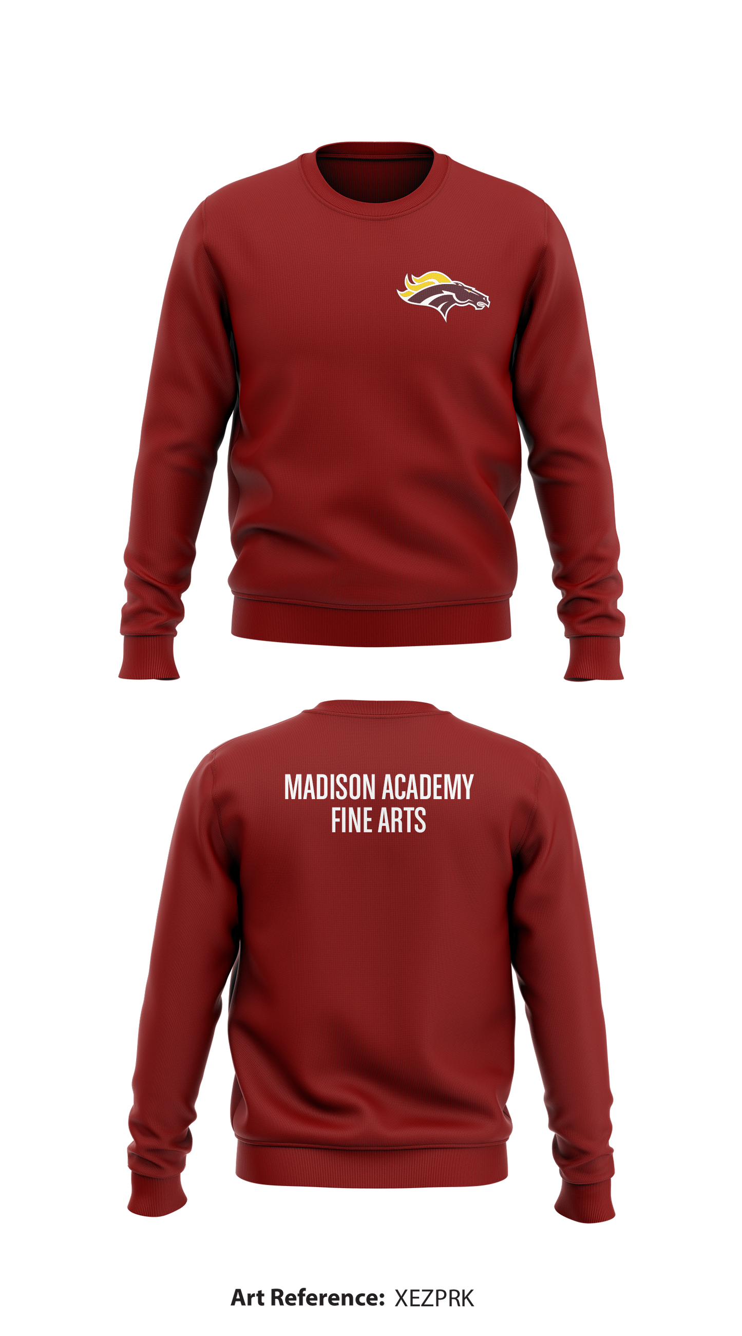 Madison Academy Fine Arts Store 1 Core Men's Crewneck Performance Sweatshirt - XezPrK