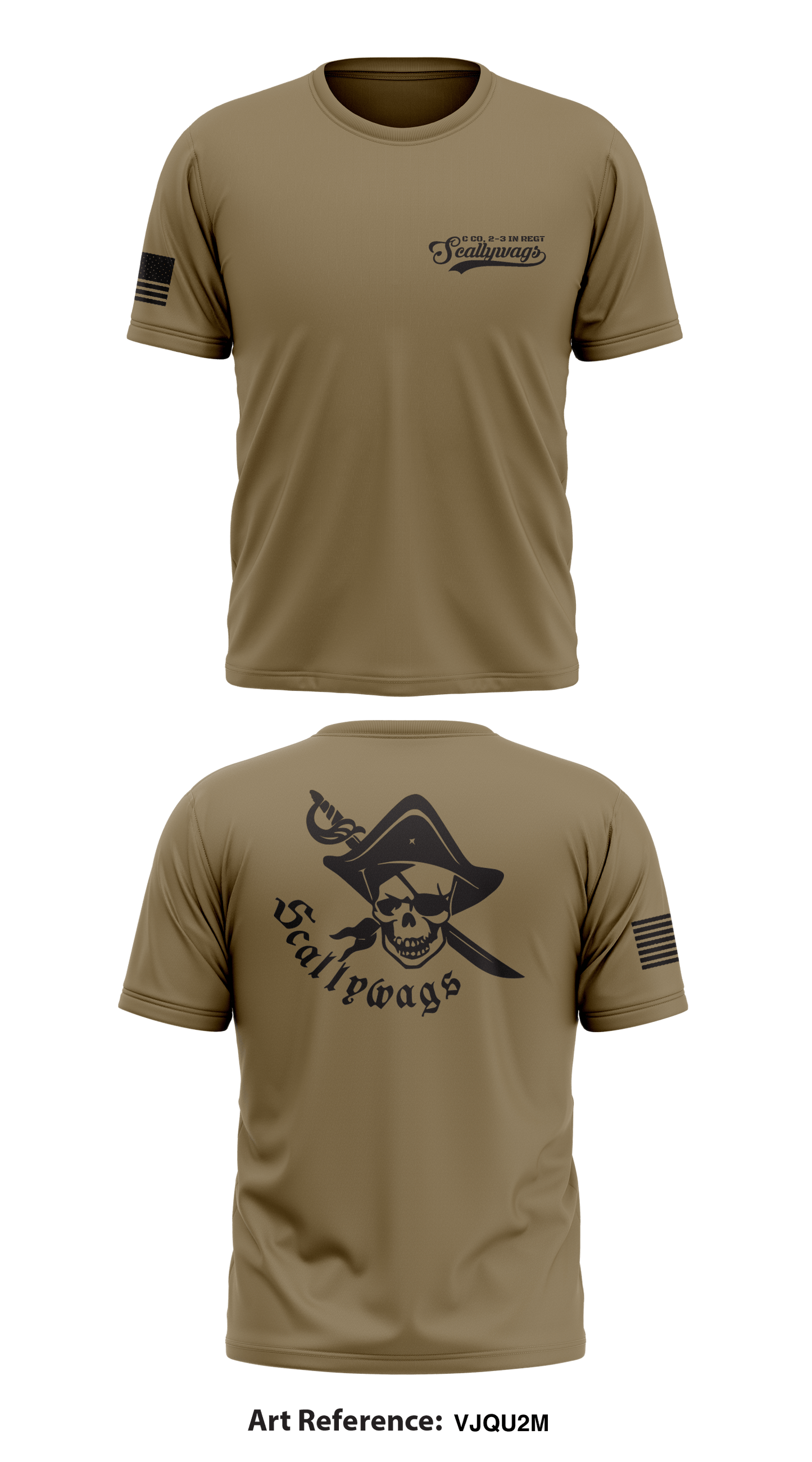 C co, 2-3 IN REGT, Scallywags Store 1 Core Men's SS Performance Tee - vJqU2m