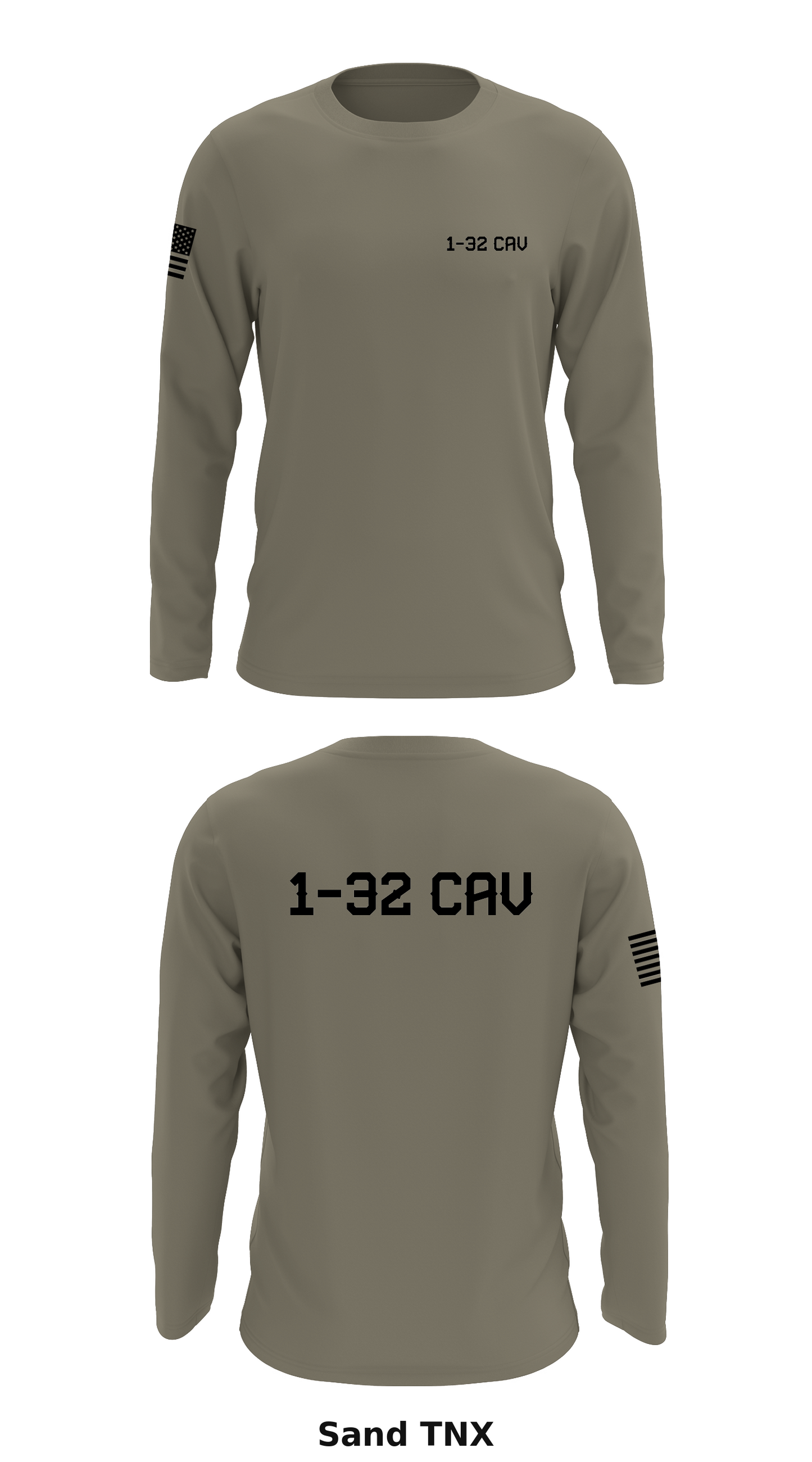 1-32 Cav Store 1 Core Men's LS Performance Tee - TNX