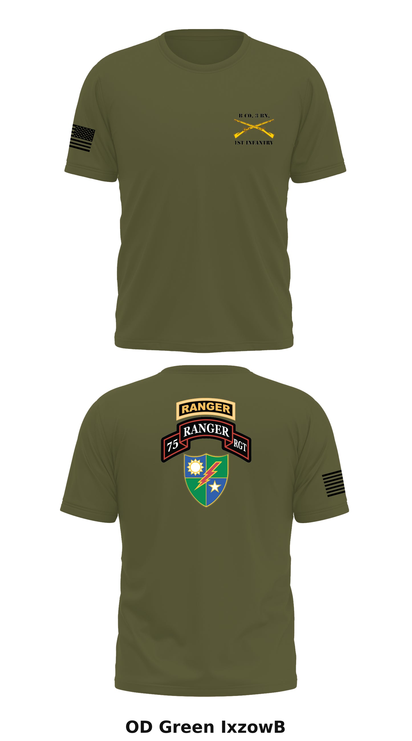 B Co, 3 BN, 1st INF Store 1 Core Men's SS Performance Tee - IxzowB