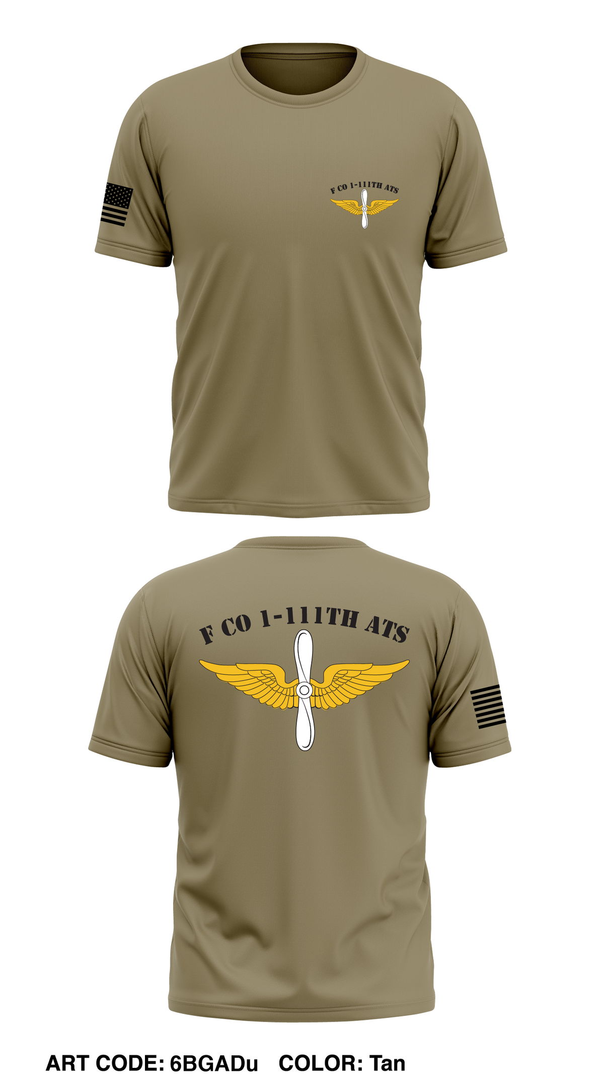 F Co 1-111th ATS Store 1 Core Men's SS Performance Tee - 6BGADu