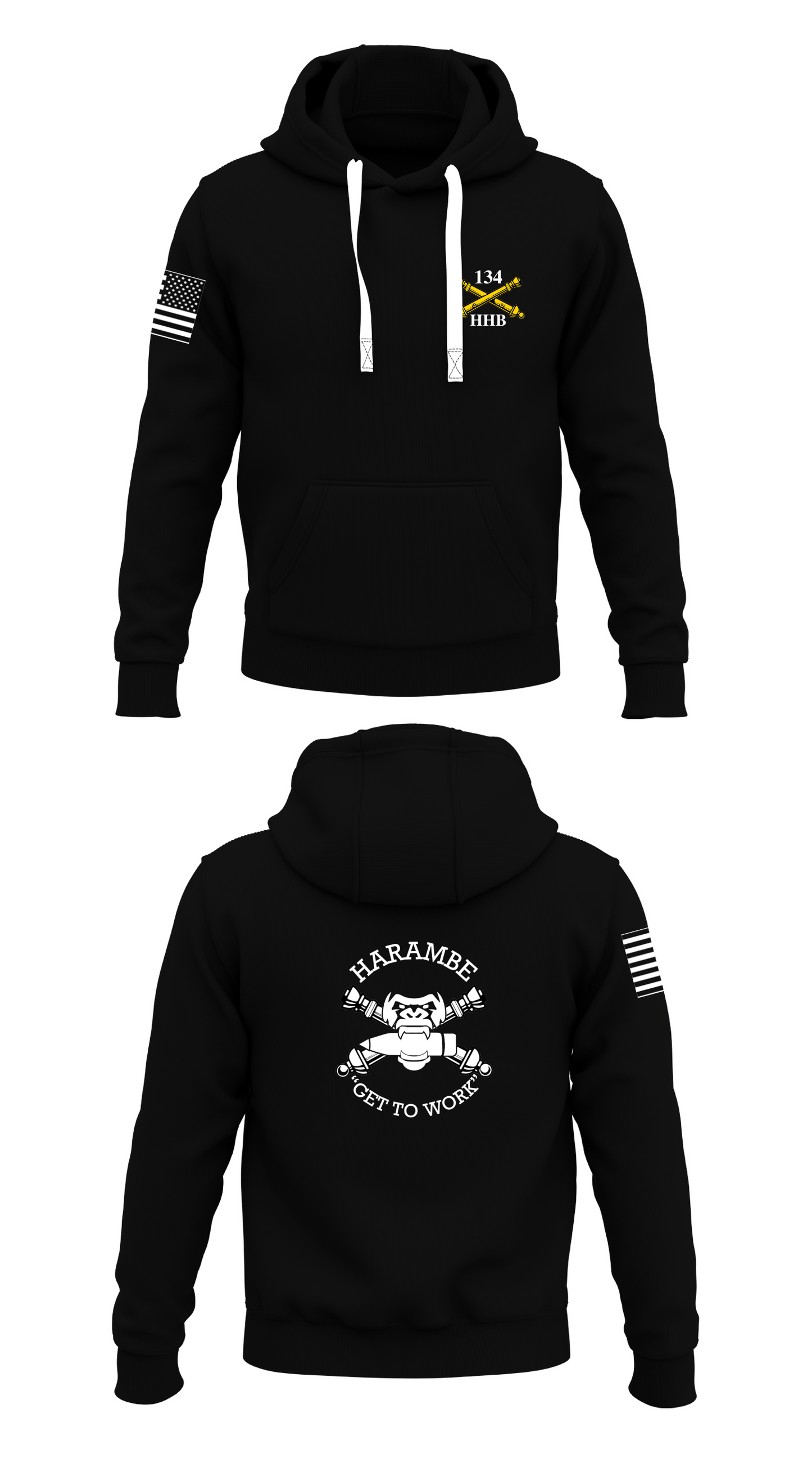 Headquarters and Headquarters Battery (HHB) 1-134 FA RGT Store 1 Core Men's Hooded Performance Sweatshirt - 33245312651