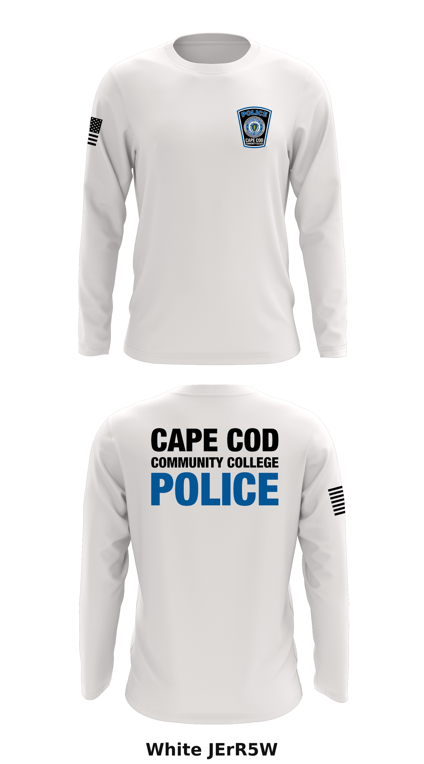 Cape Cod Community College Police Department Store 1 Core Men's LS Performance Tee - JErR5W