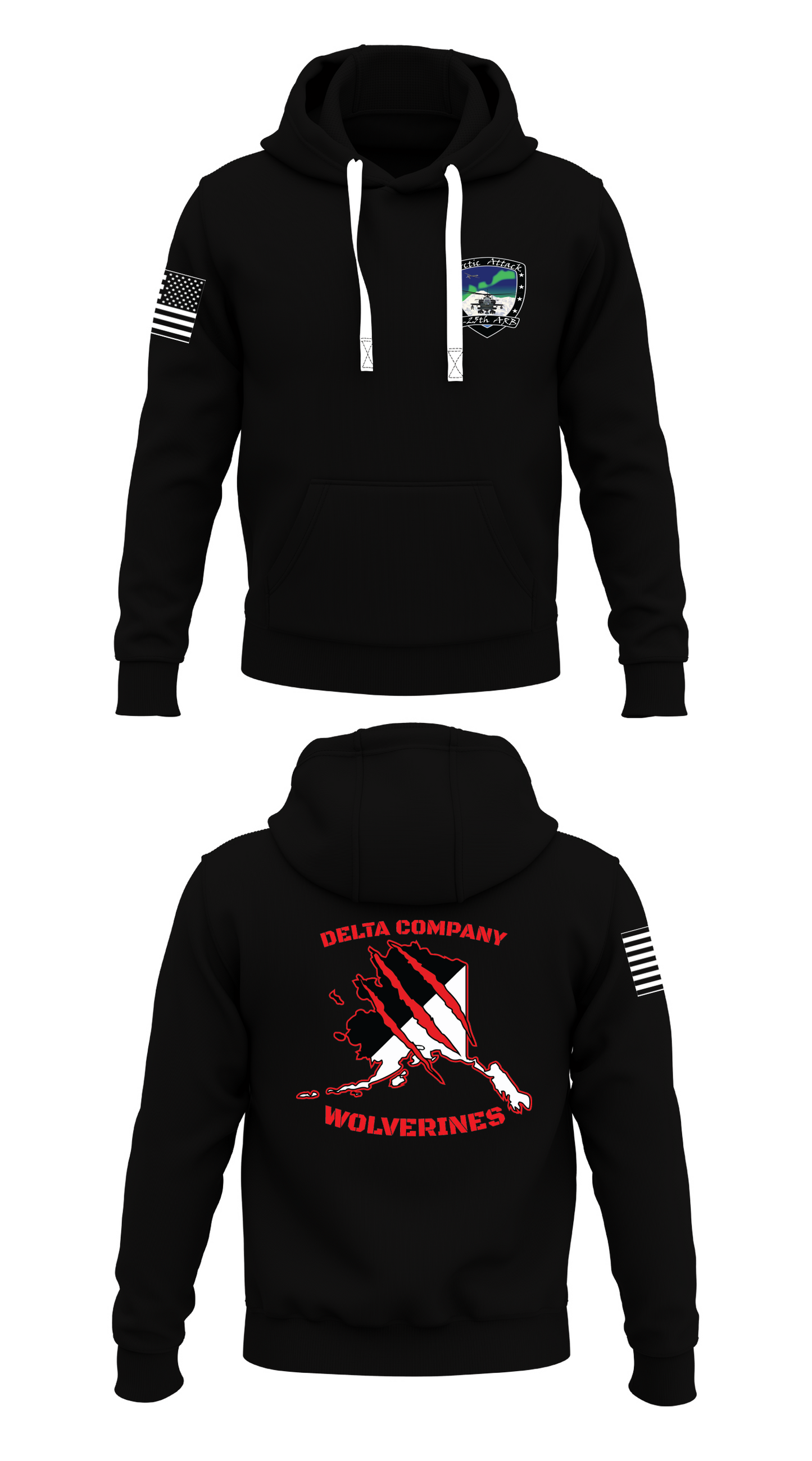 Delta Company, 1-25th Attack Battalion Store 1 Core Men's Hooded Performance Sweatshirt - 99680795891
