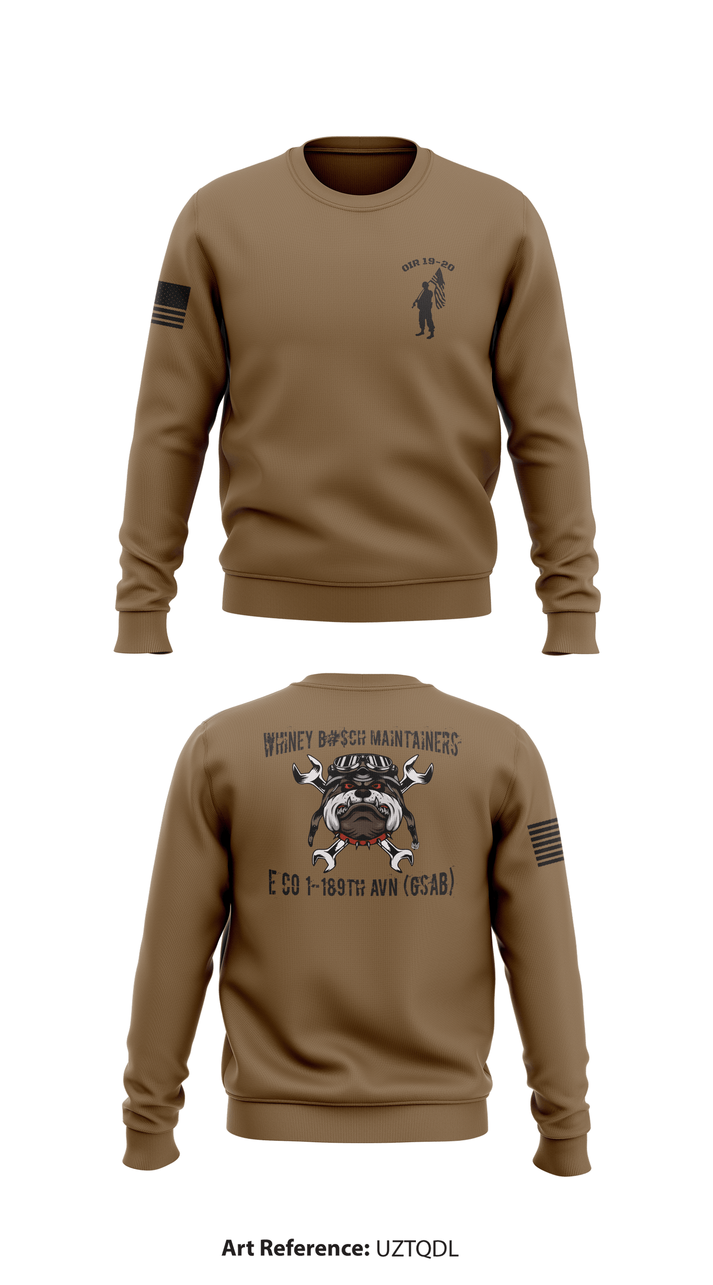 E Co 1-189th ANN (GSAB) Store 1 Core Men's Crewneck Performance Sweatshirt - uZtQdL