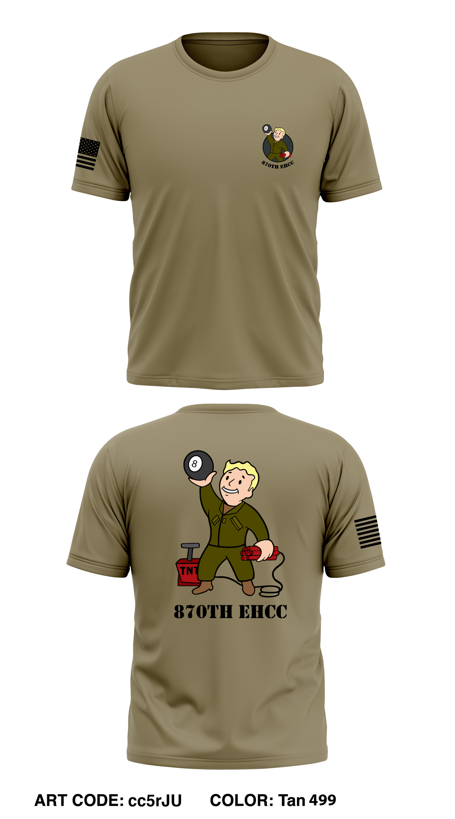 870th EHCC Store 1 Core Men's SS Performance Tee - cc5rJU