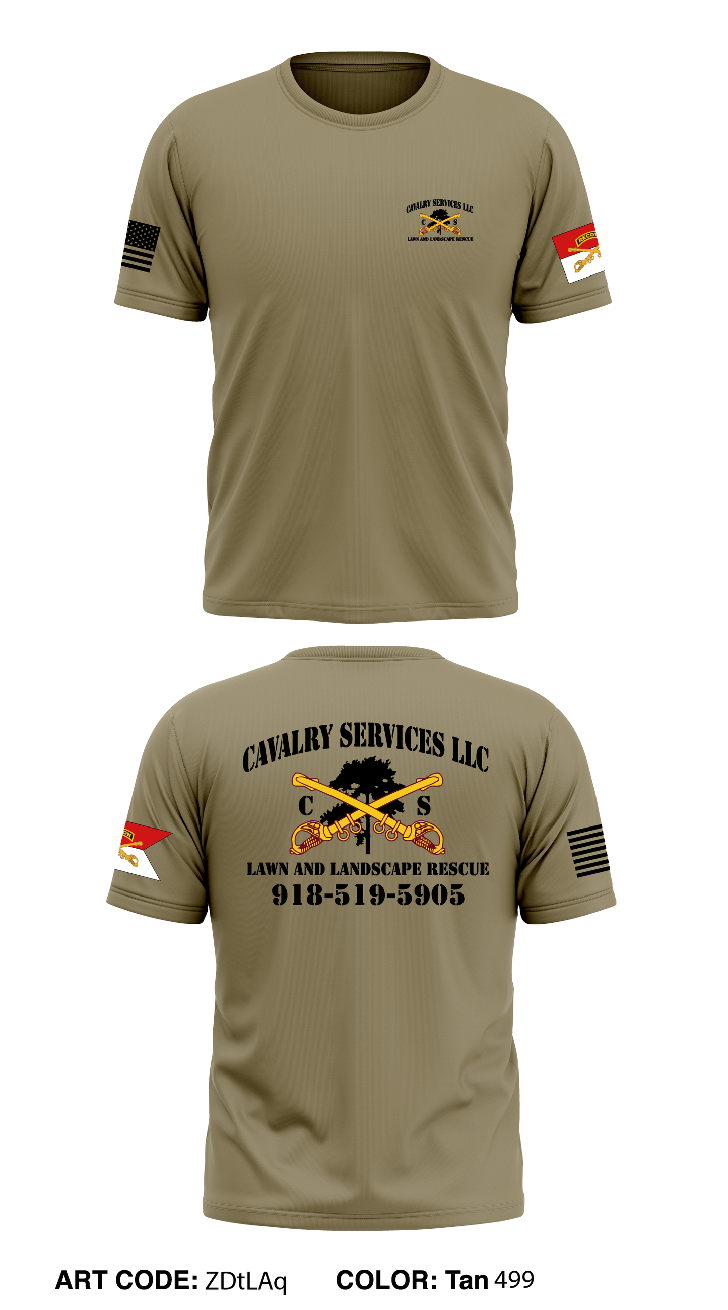 Cavalry Services Store 1 Core Men's SS Performance Tee - ZDtLAq