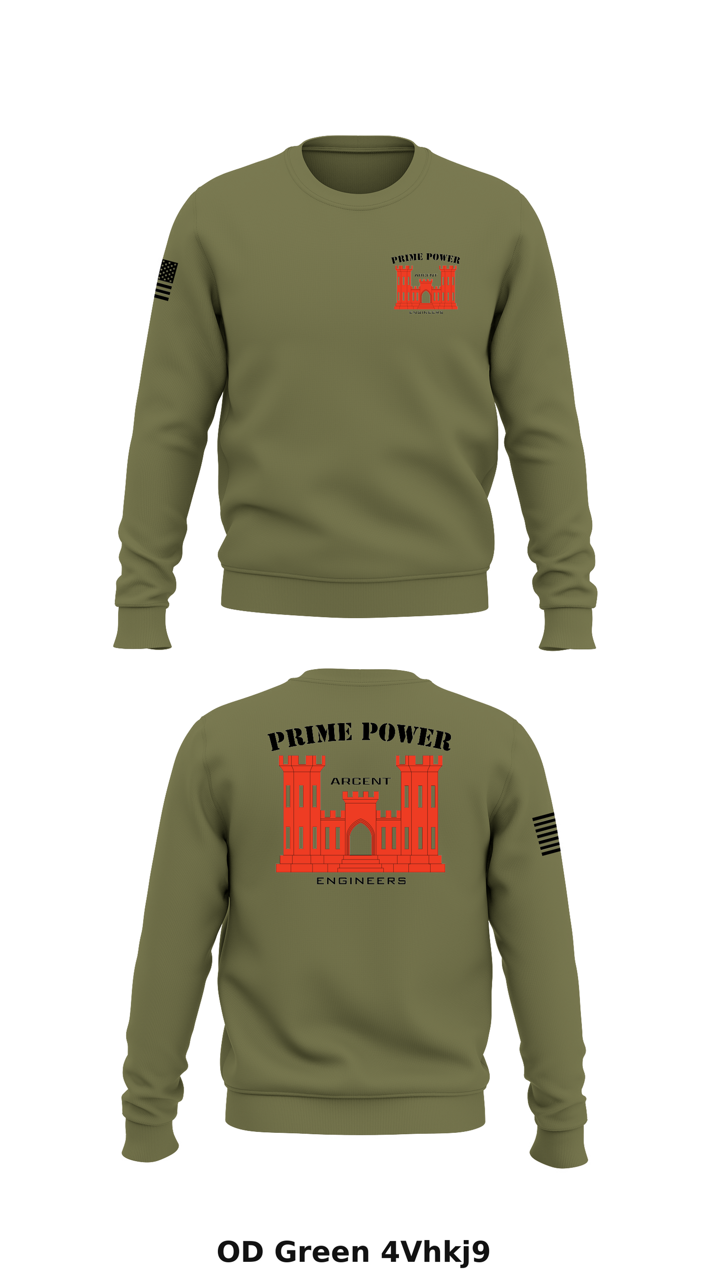 ARCENT ENG PRIME POWER Store 1 Core Men's Crewneck Performance Sweatshirt - 4Vhkj9