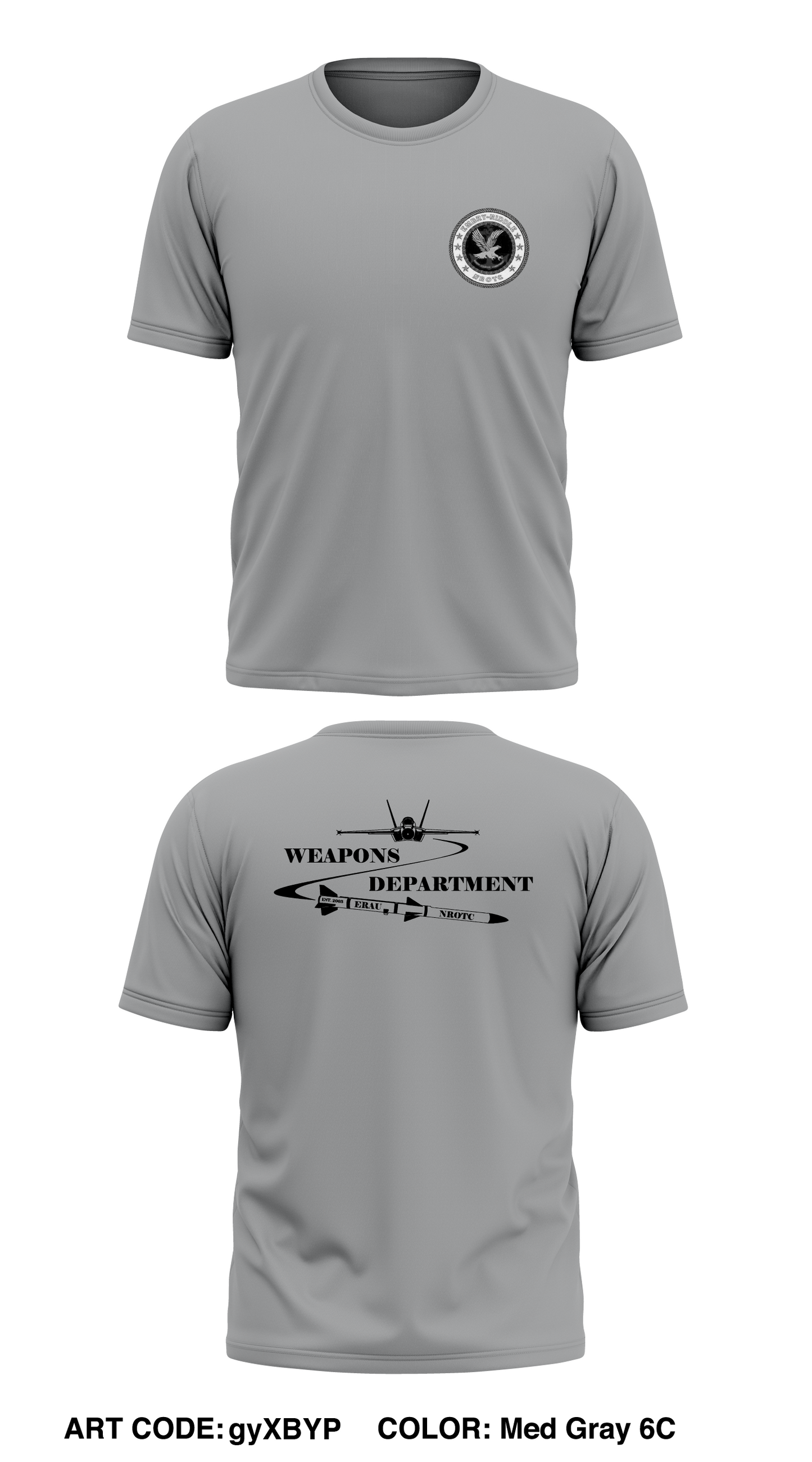 Embry-Riddle Aeronautical University NROTC Store 1 Core Men's SS Performance Tee - gyXBYP