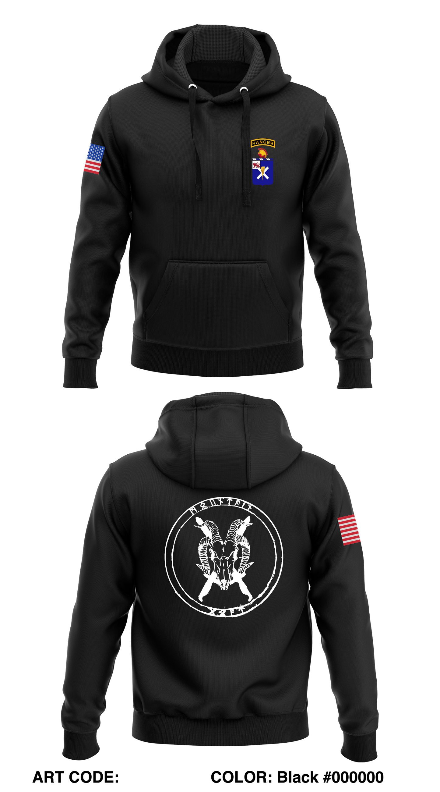 3rd Platoon, D Co, 1-32IN 1th Mountain Division Store 1 Core Men's Hooded Performance Sweatshirt - dmvBuV