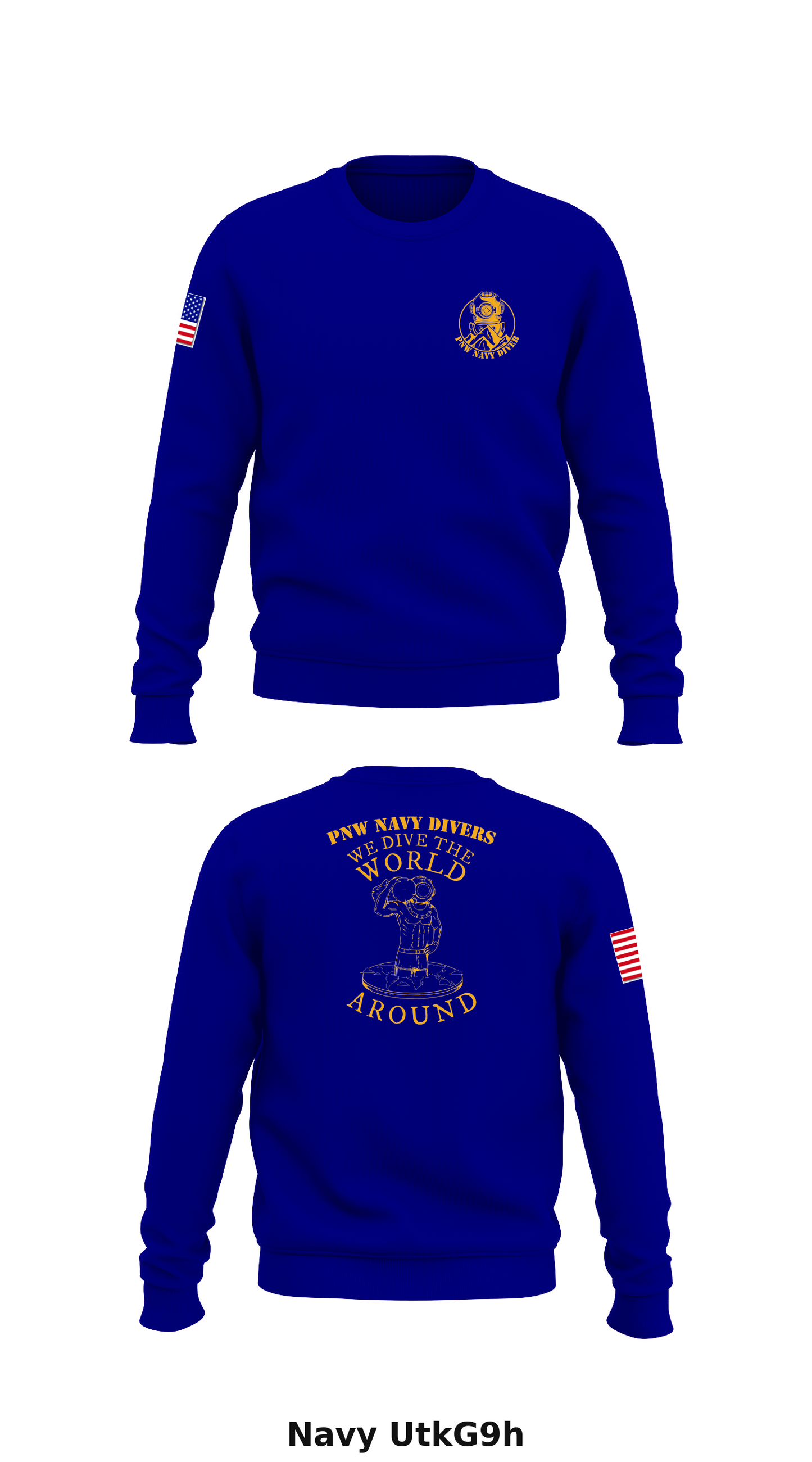 Everett Dive Locker Store 1 Core Men's Crewneck Performance Sweatshirt - UtkG9h
