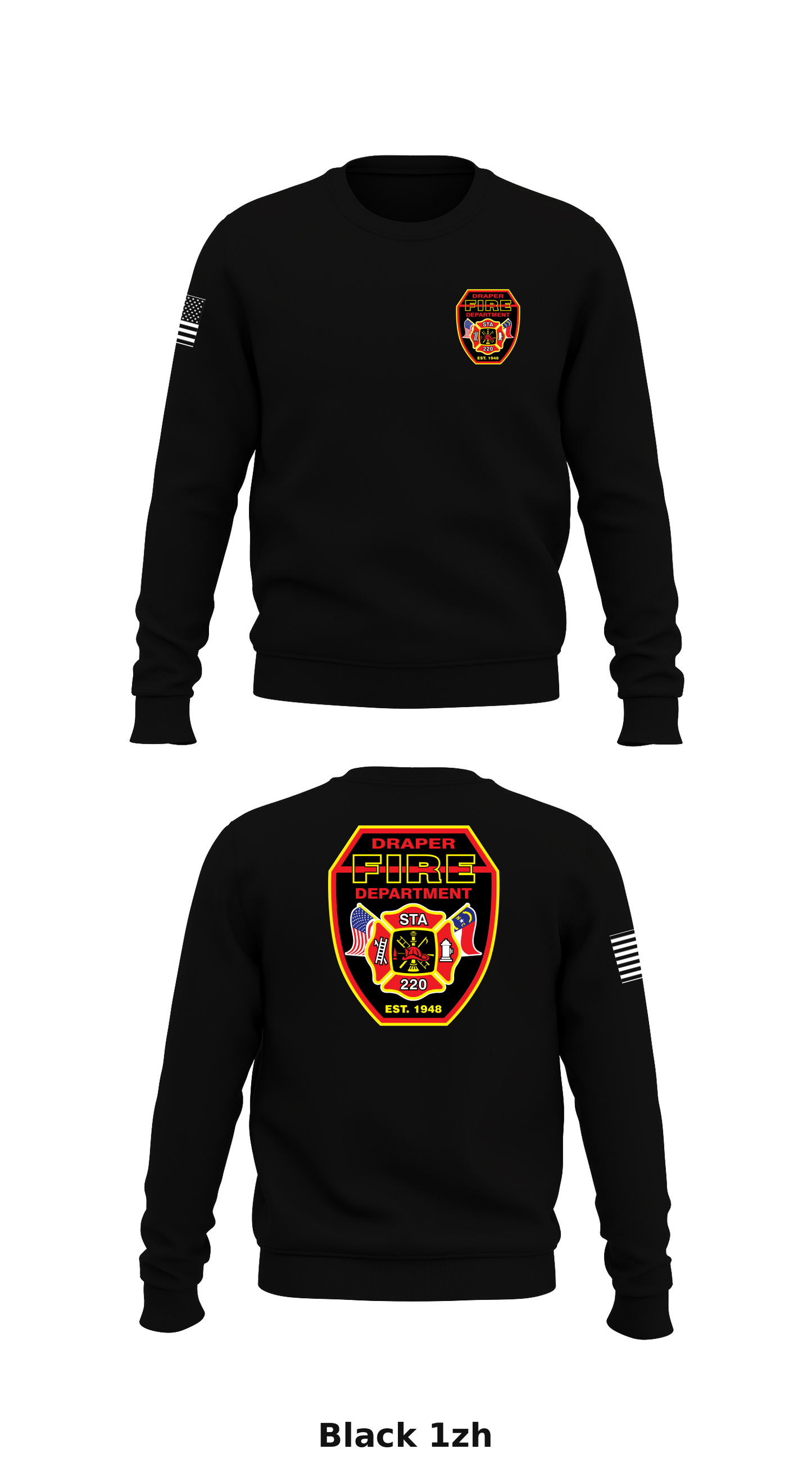 Draper Fire Dept Store 1 Core Men's Crewneck Performance Sweatshirt - 1zh