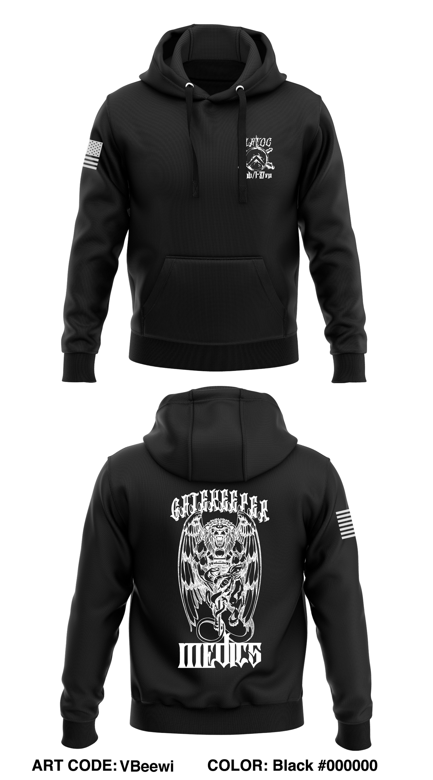 HHB, 1-37FA MEDICS Store 1 Core Men's Hooded Performance Sweatshirt - VBeewi