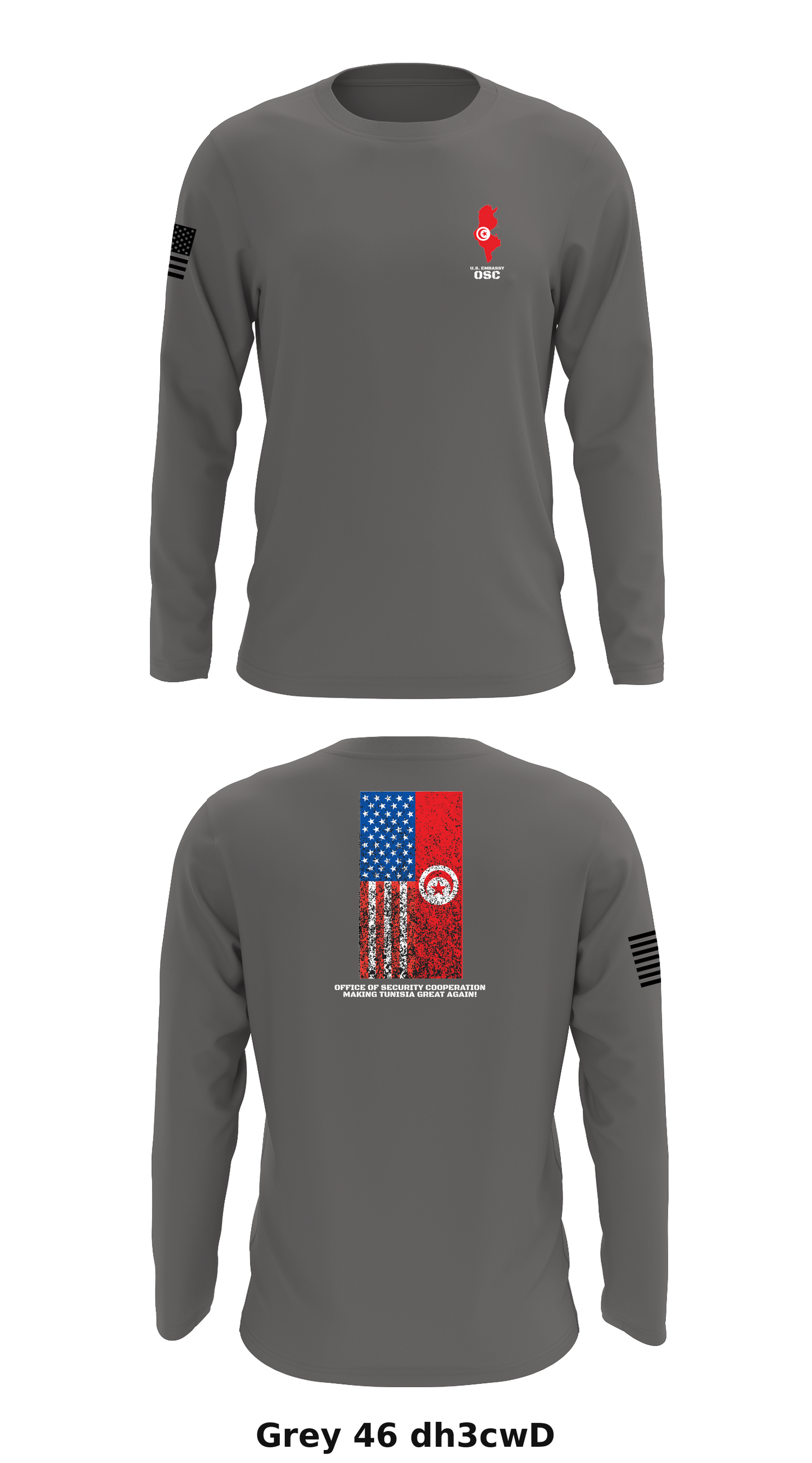 Office of Security Cooperation, Tunisia Store 1 Core Men's LS Performance Tee - dh3cwD
