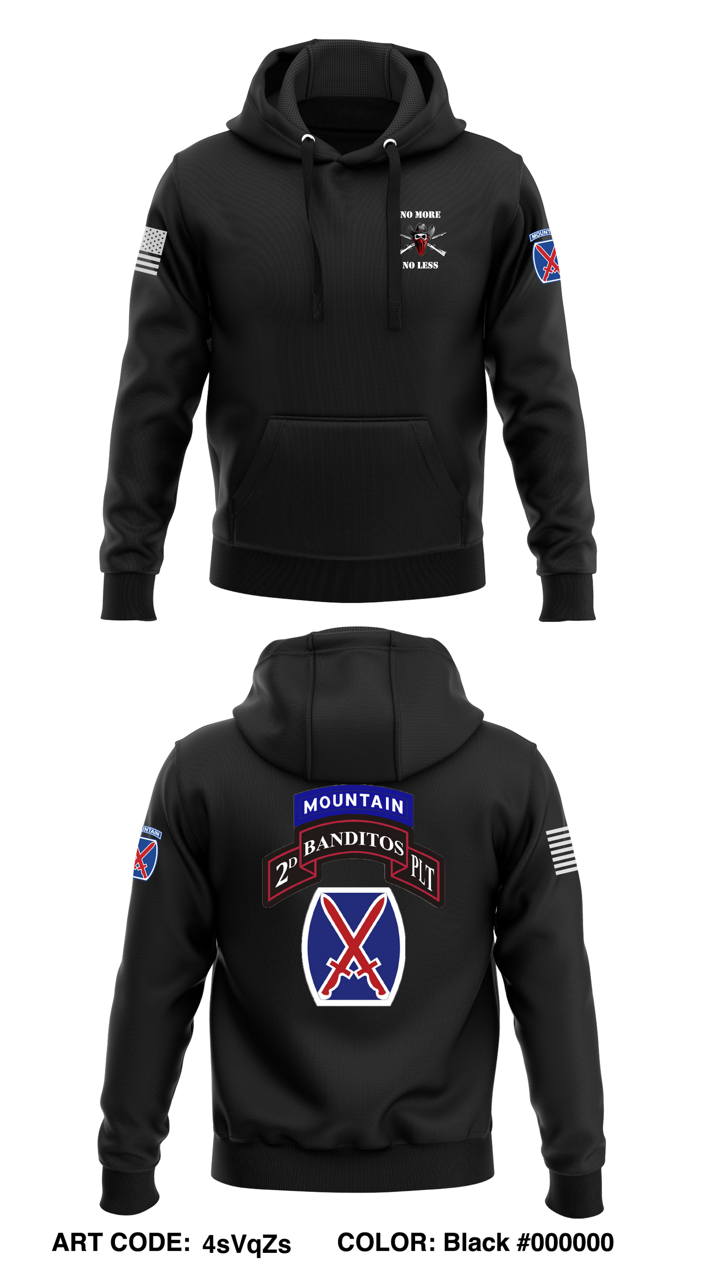 B CO, 2-4 IN REGT Store 1 Core Men's Hooded Performance Sweatshirt - 4sVqZs