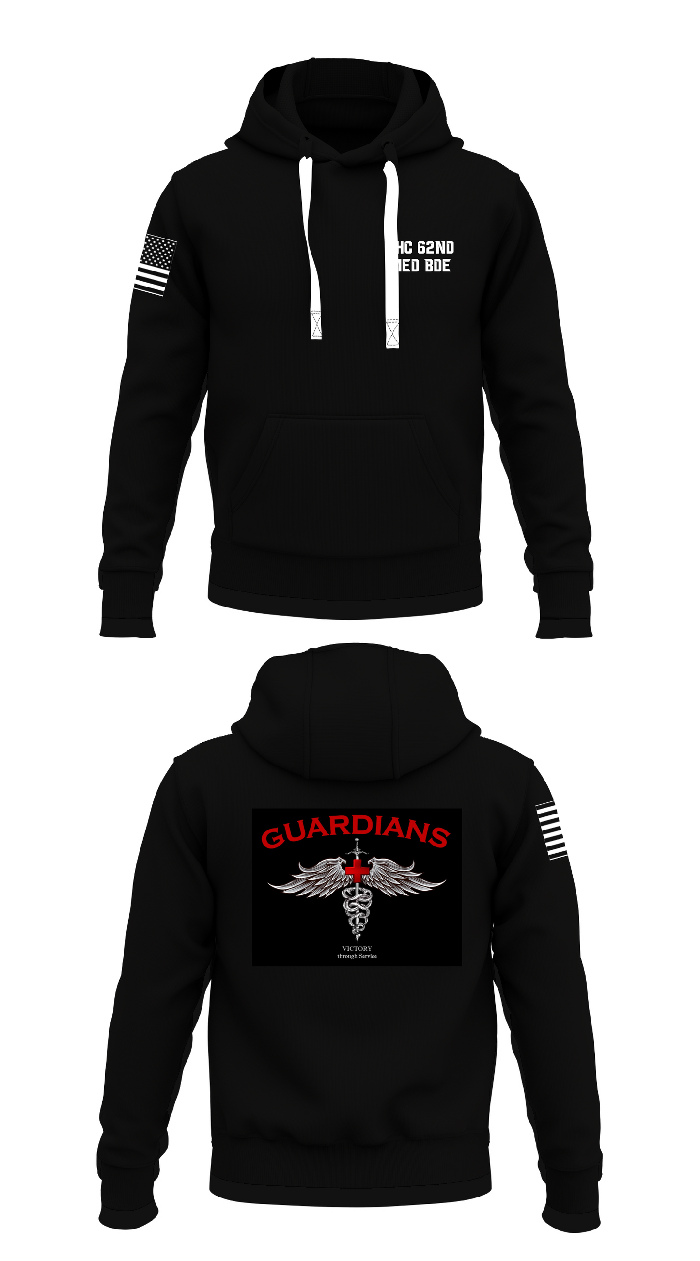 HHC, 62nd MED BDE Store 1 Core Men's Hooded Performance Sweatshirt - 41934443468