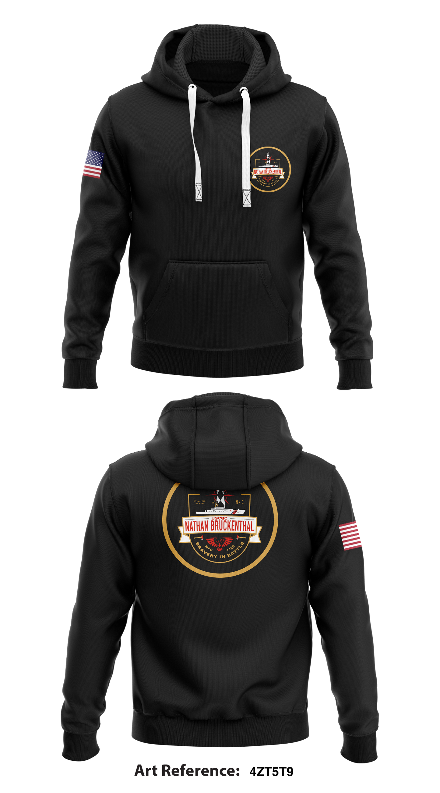 USCGC NATHAN BRUCKENTHAL Store 1 Core Men's Hooded Performance Sweatshirt - 4Zt5t9